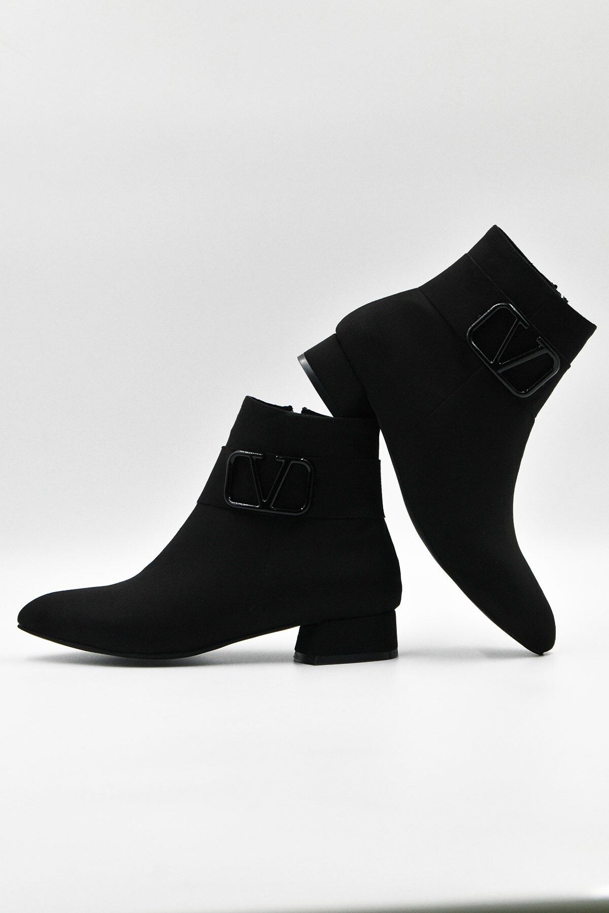 Tinka Bell Shoes 9504 Kadın Bot Siyah Süet