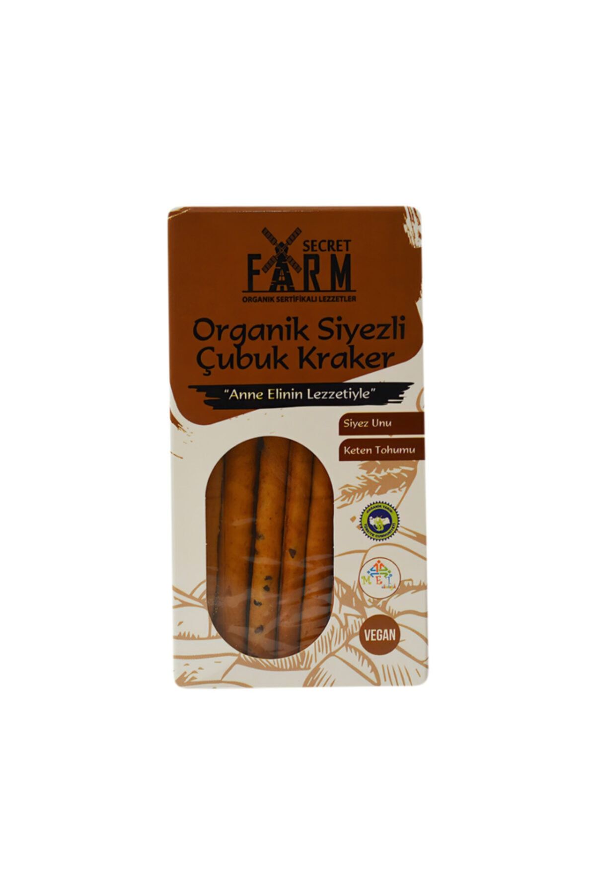 Secret Farm Organik Siyezli Çubuk Kraker 100 Gr