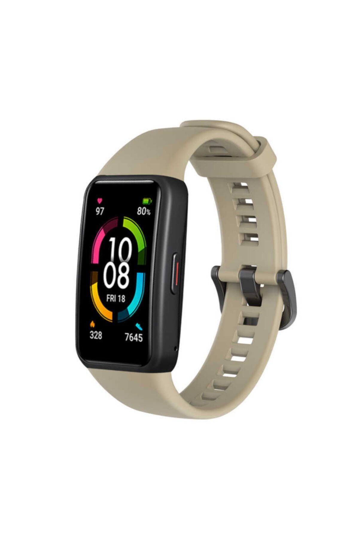 Huawei Band 6 Krd-47 Silikon Ayarlanabilir Kordon Gold Ve Popsocket