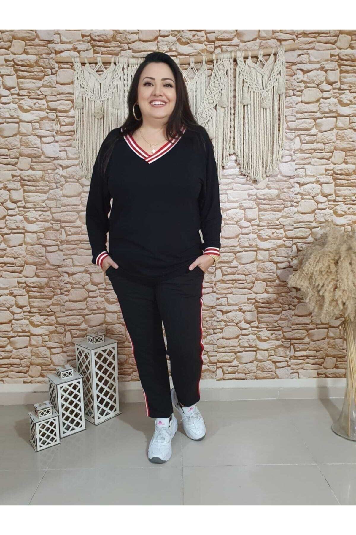 Big Dreams Kırmızı Çizgili Triko Ve Eşofman Takımı