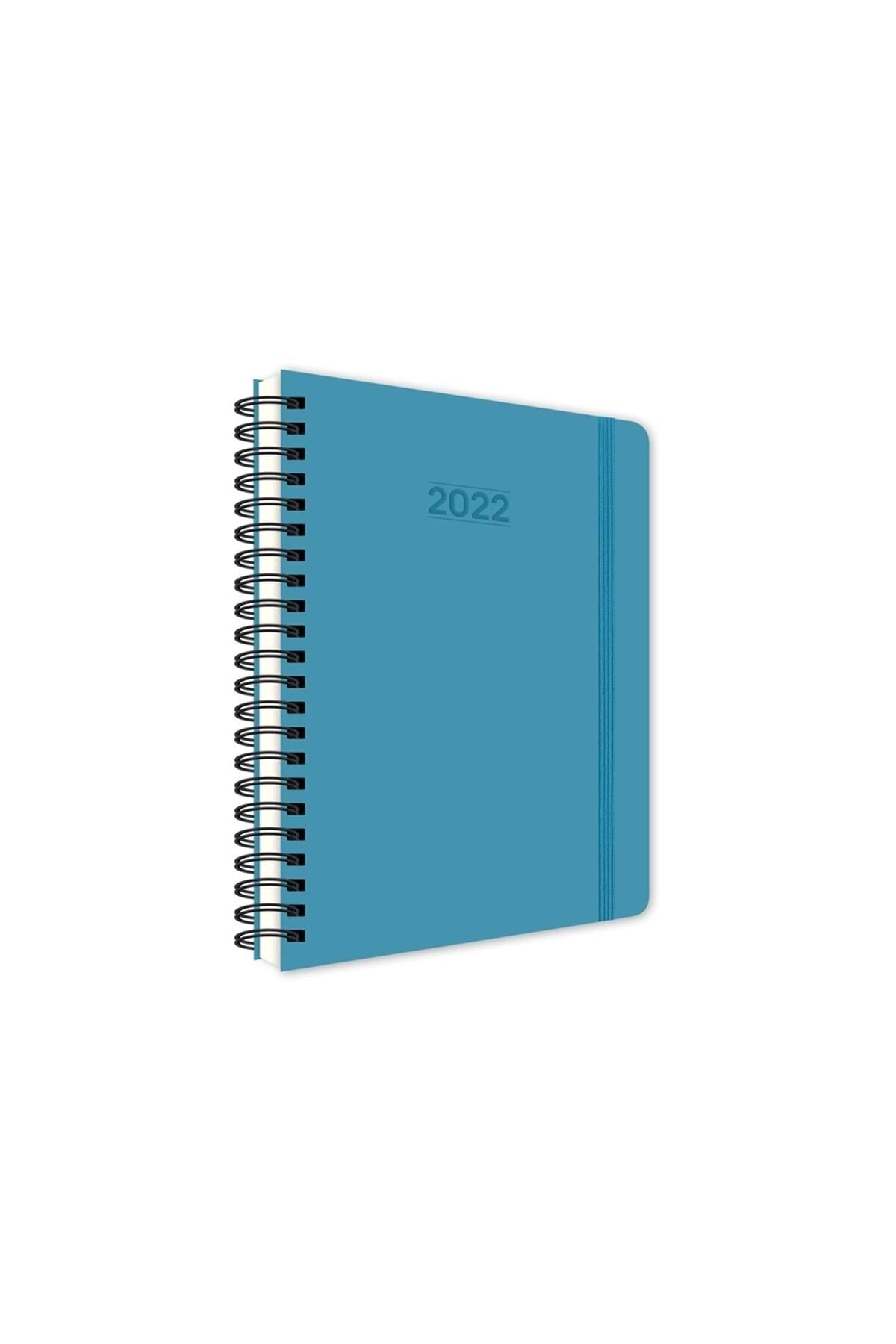 KESKİN COLOR 2022 Yılı (17x24) Cm Spiralli Pronot Günlük Ajanda Olympic Blue