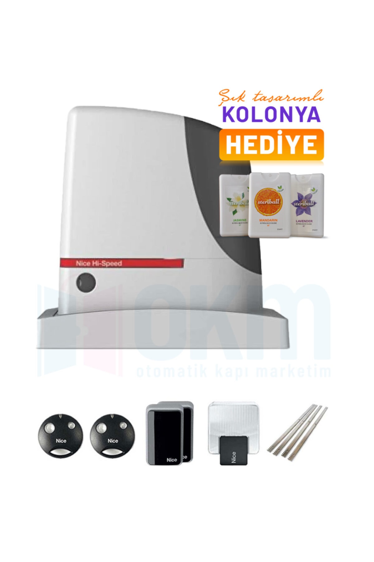 NİCE Run 400 Hs Yana Kayar Kapı Motoru Kiti - Hızlı Motor -