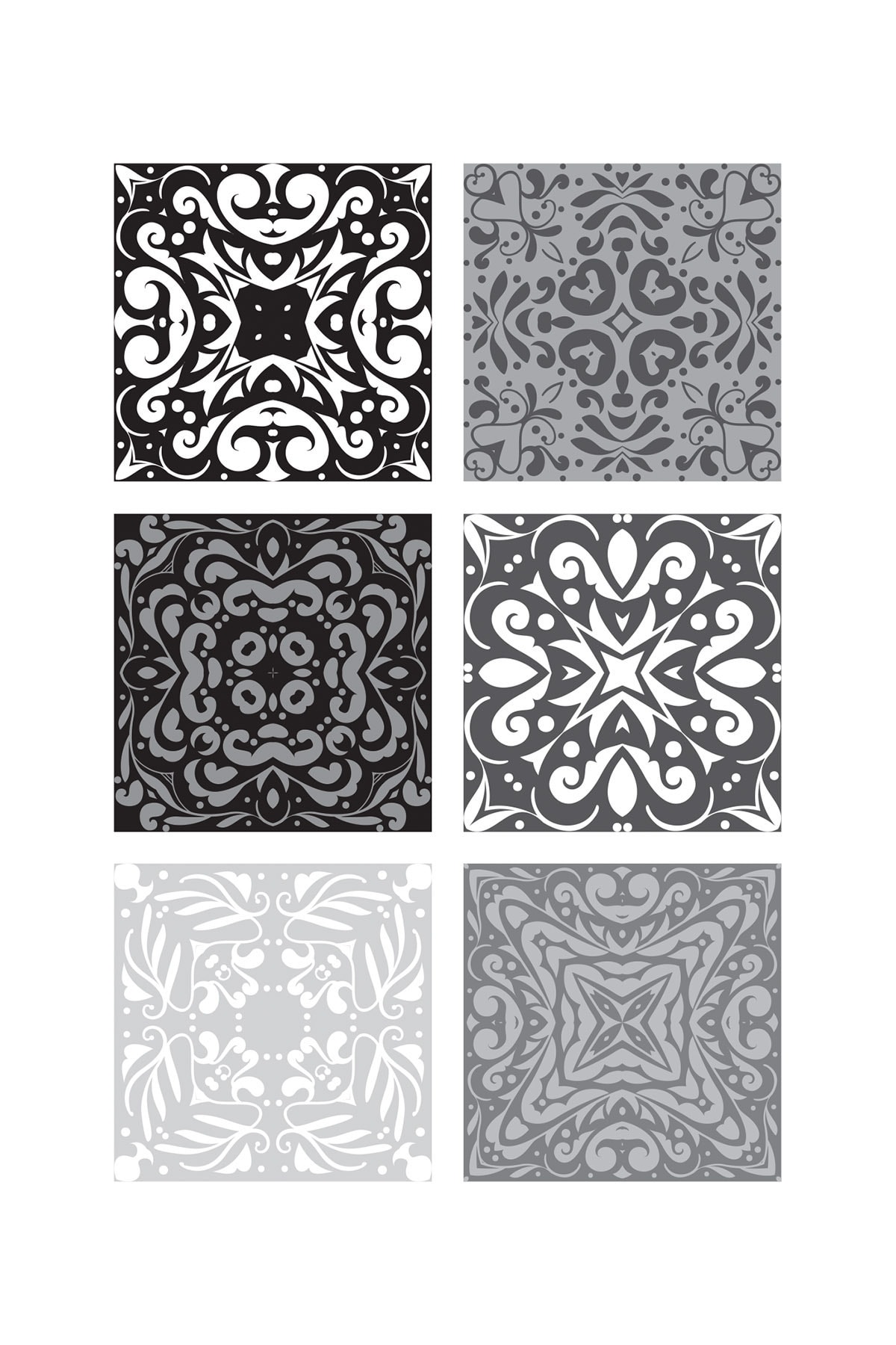 Artikel Desen-3 Folyo Kaplama Fayans Sticker, Dekoratif Sticker, Yer, Mutfak, Banyo Sticker, Retro Karo Stic