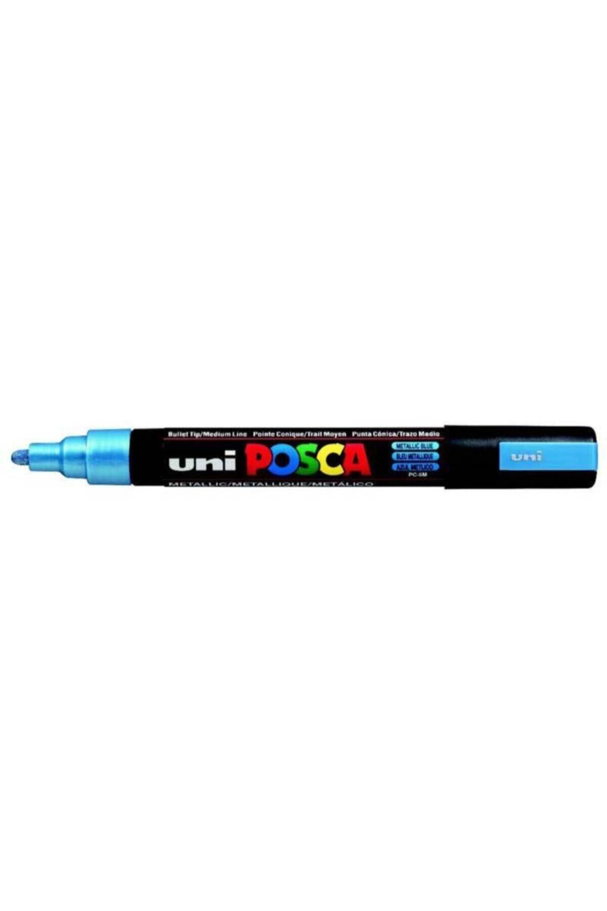 UNİBALL Uni Pc-5m Posca Poster Markörü Metalik Mavi