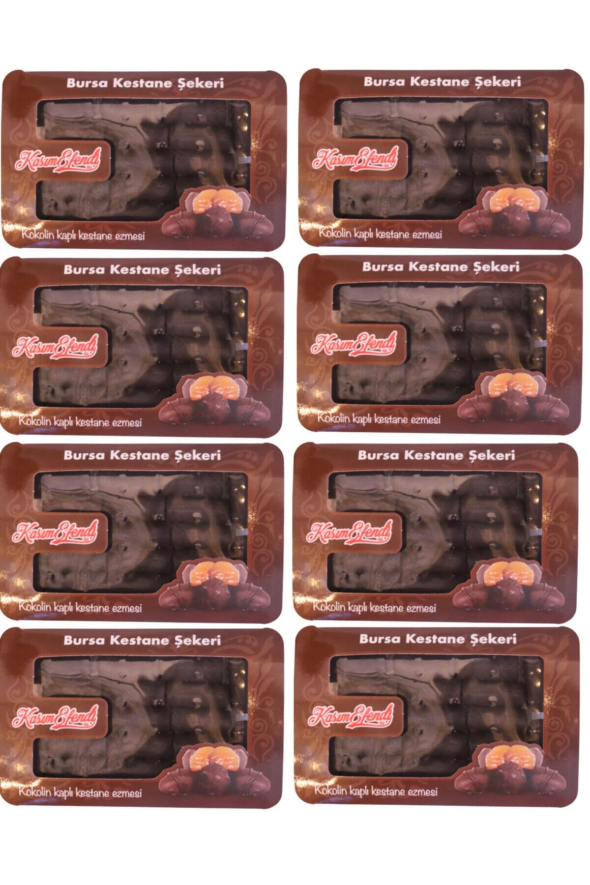Bursa kestane Hediyelik Çikolata Kaplı Şekeri 400gr X 8 Adet