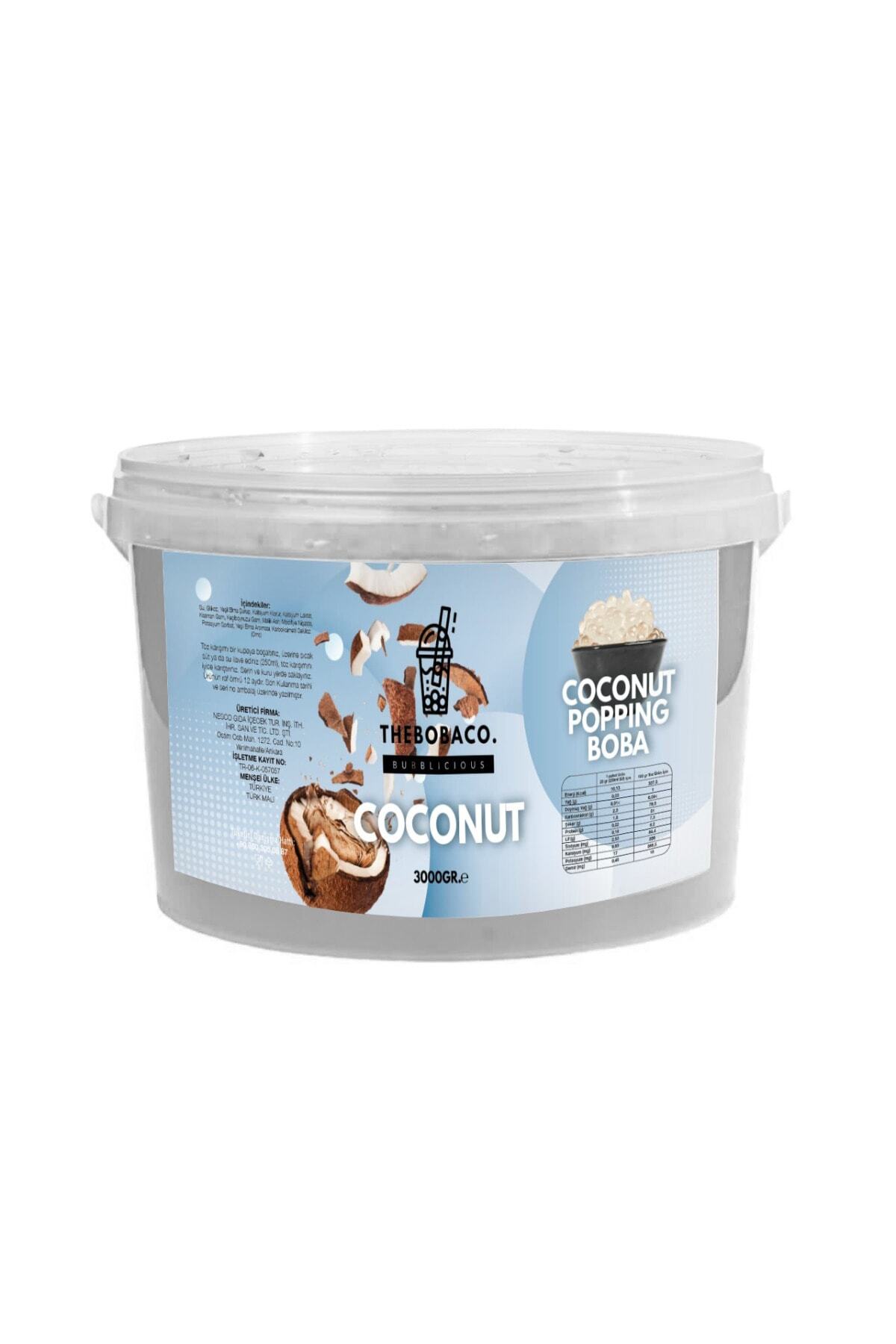 the boba co Bubble Tea Boba - Hindistan Cevizi / Coconut 3kg