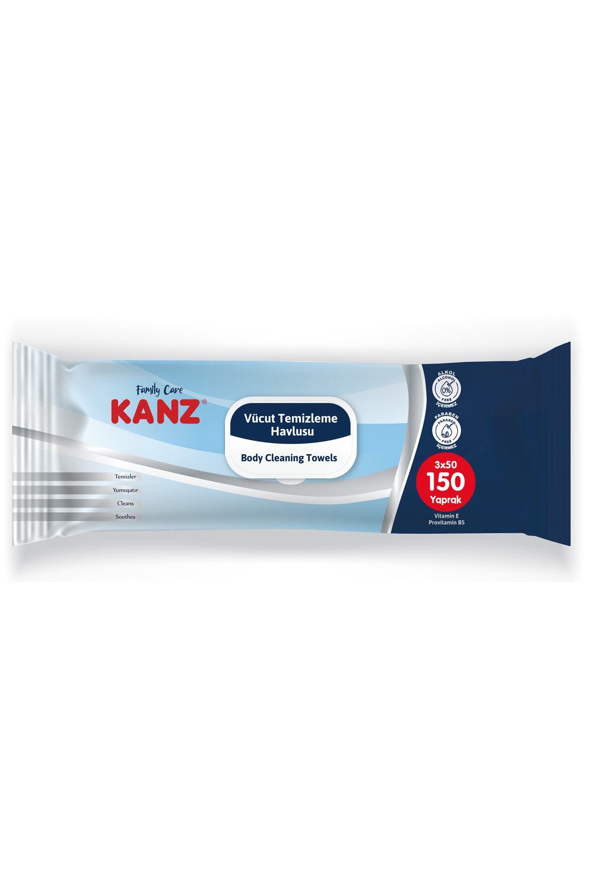 Kanz Vücut Temizleme Havlusu 3x50 150 Yaprak