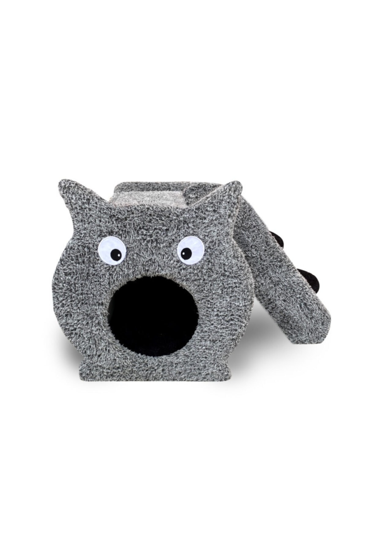 Oniks Merdivenli Kedi Tırmanma Evi Gri Siyah Renk