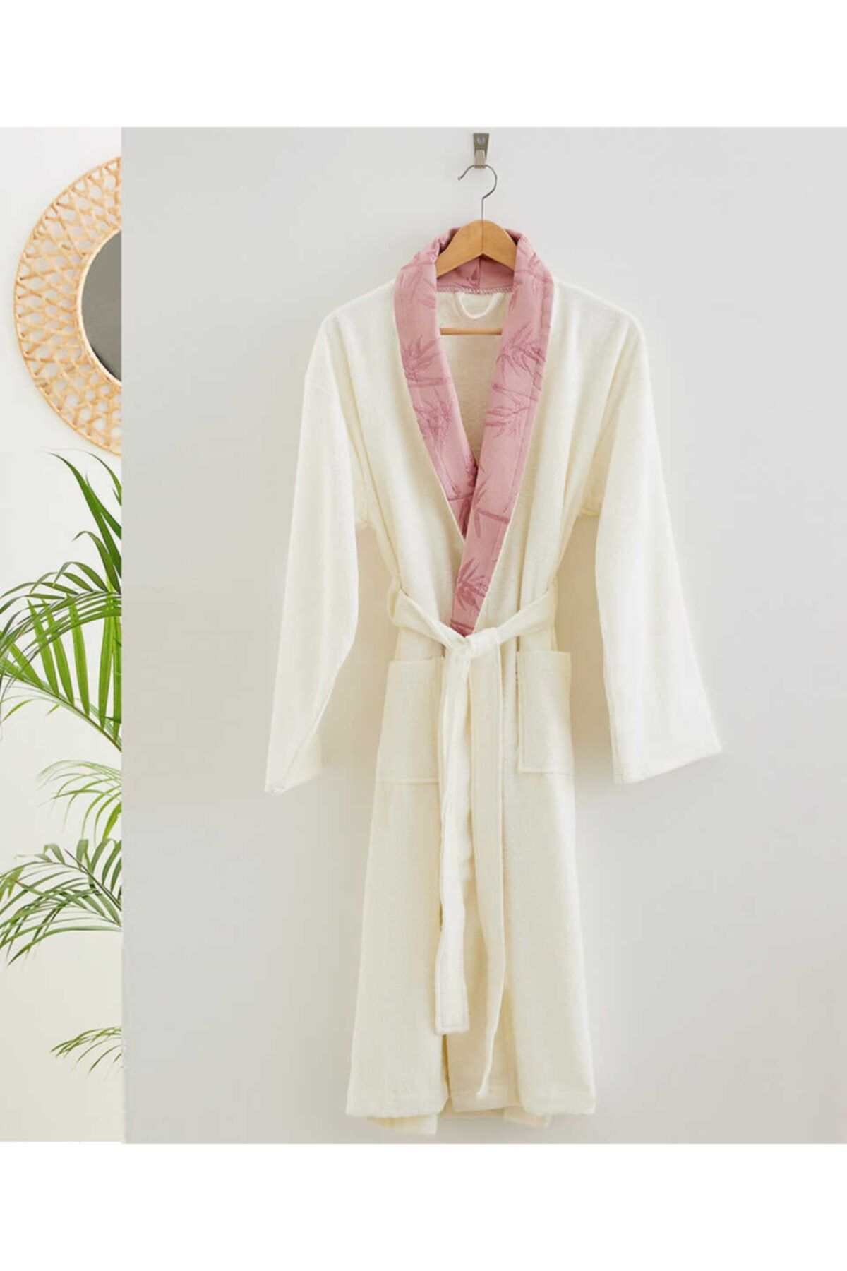 Maisonette Unisex Vıolet Pınk Gül Kurusu Bamboo Bornoz