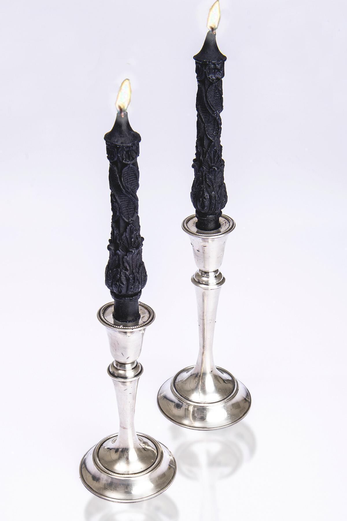 New Obsessions 15cm Dekoratif Gotik Tarz Şamdan Mumu 2'li