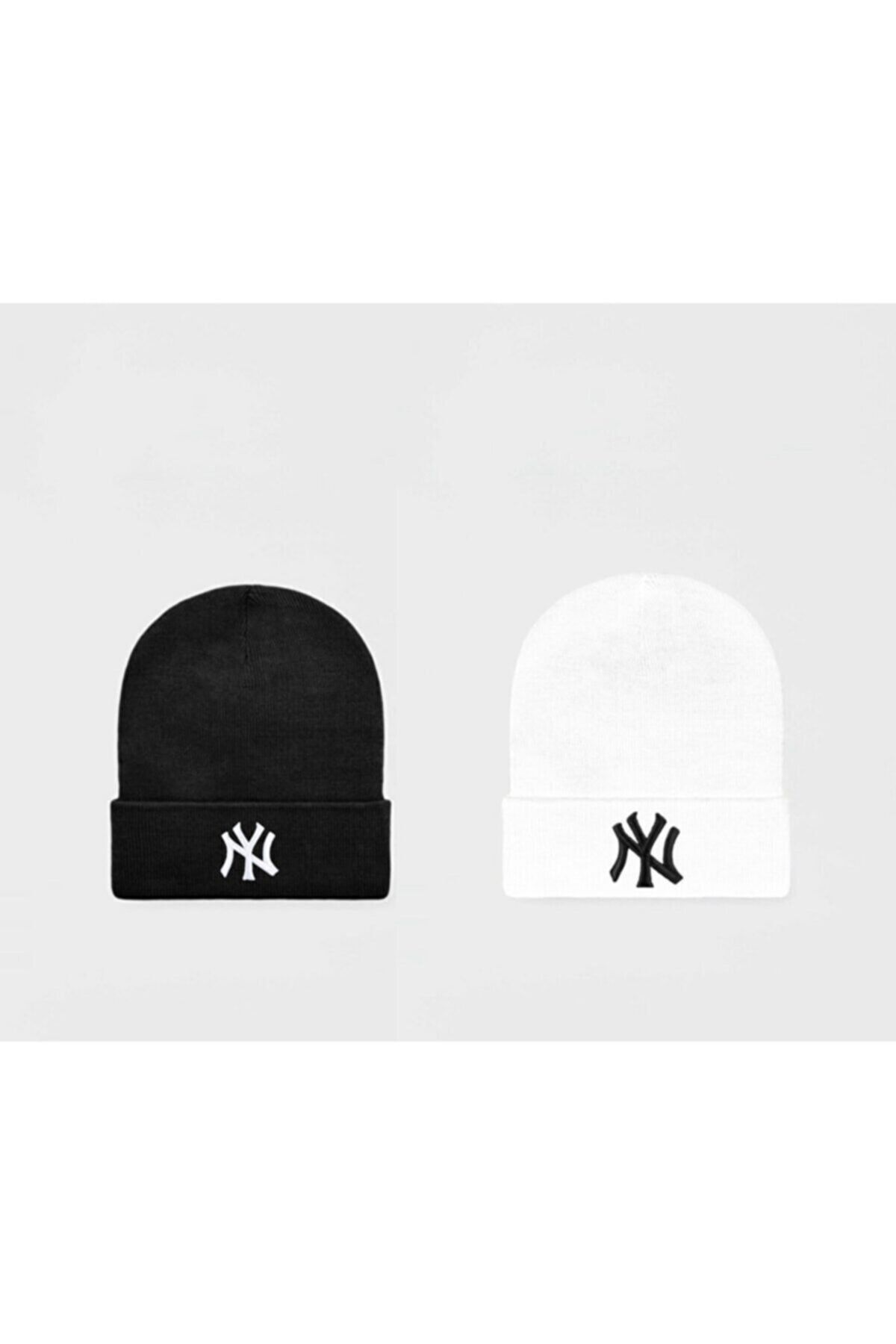 Milyon Store Ny New York Siyah Beyaz Bere Ikili Set Unisex