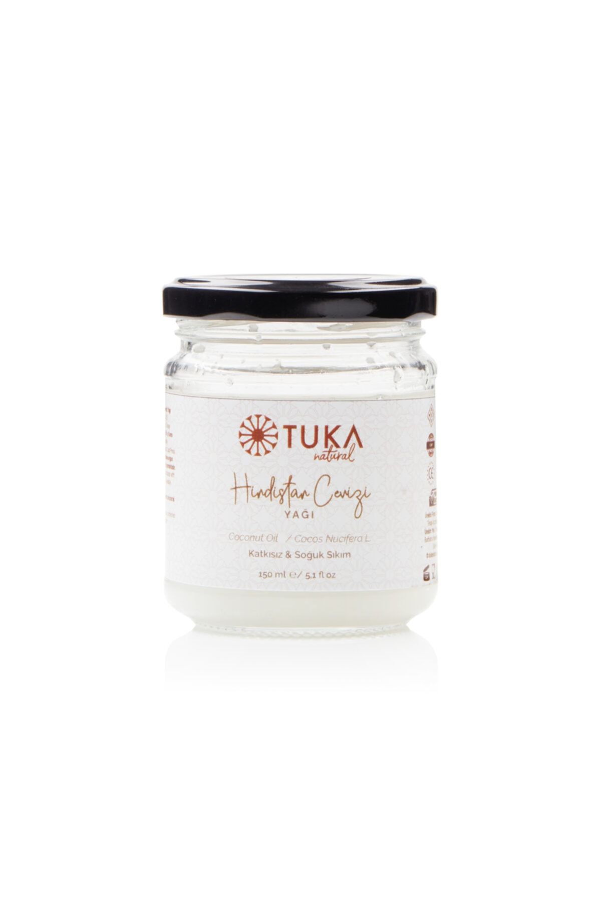 TUKA NATURAL Organik Hindistan Cevizi Yağı 150ml (Soğuk Sıkım)