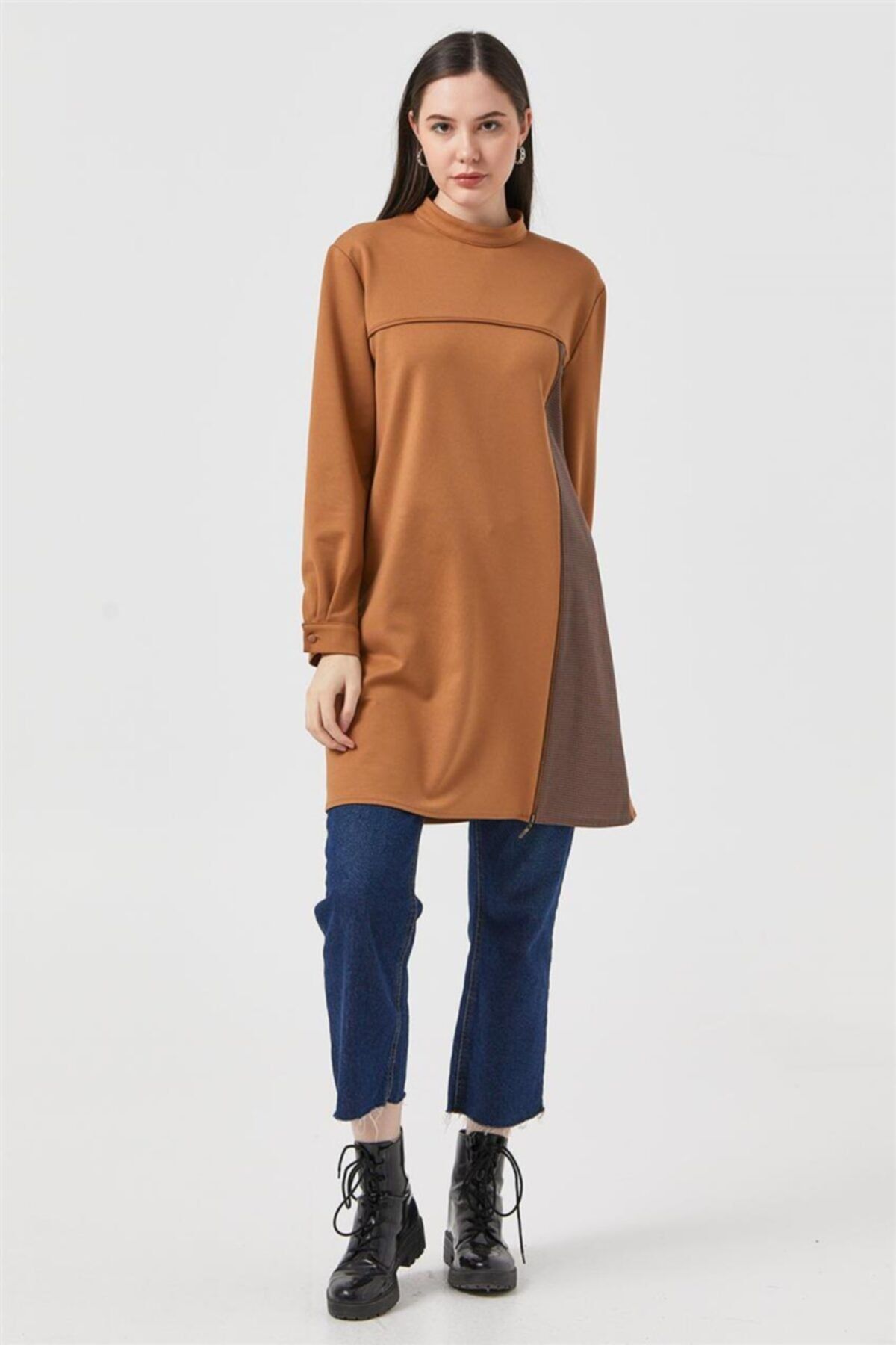 Doque Kadın Garnili Camel Tunik