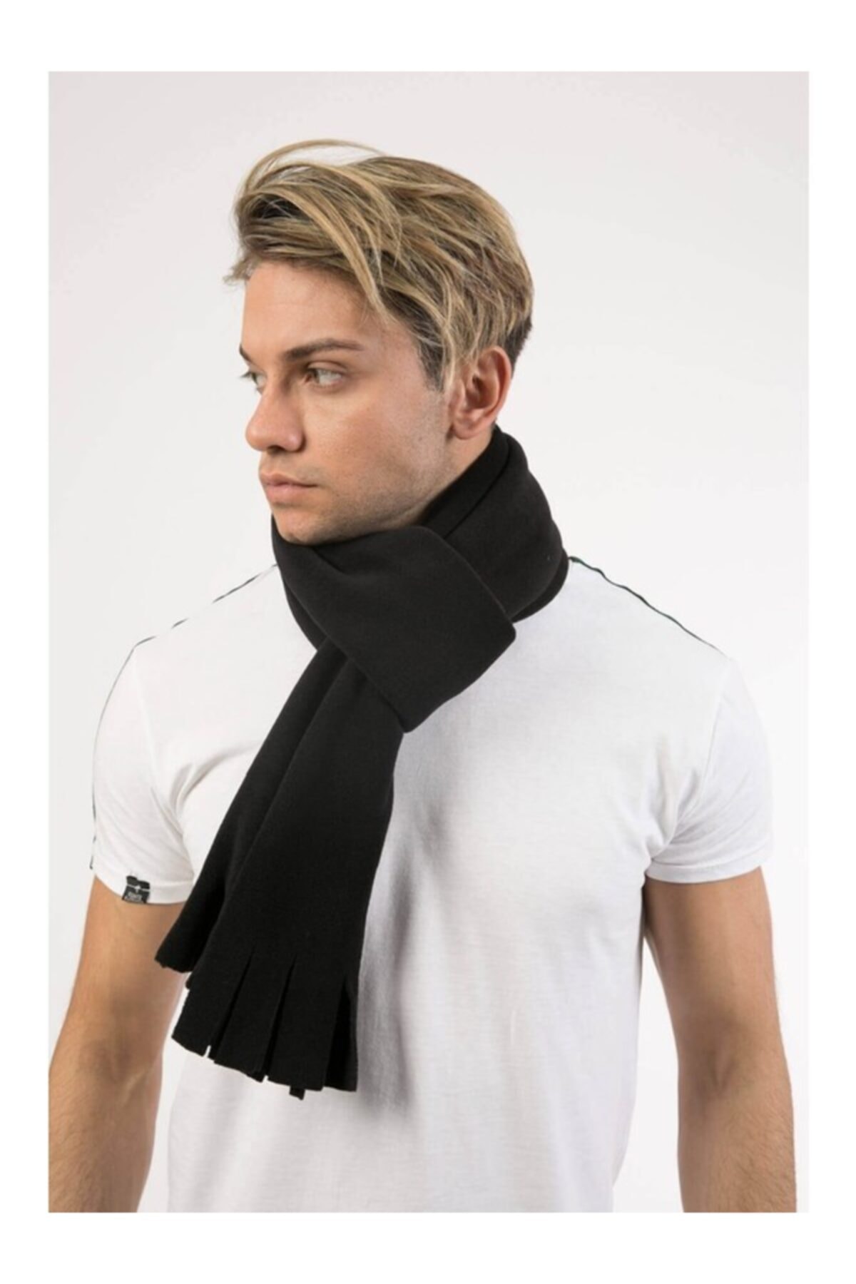 AychaAksesuar Siyah Polar Termal Atkı