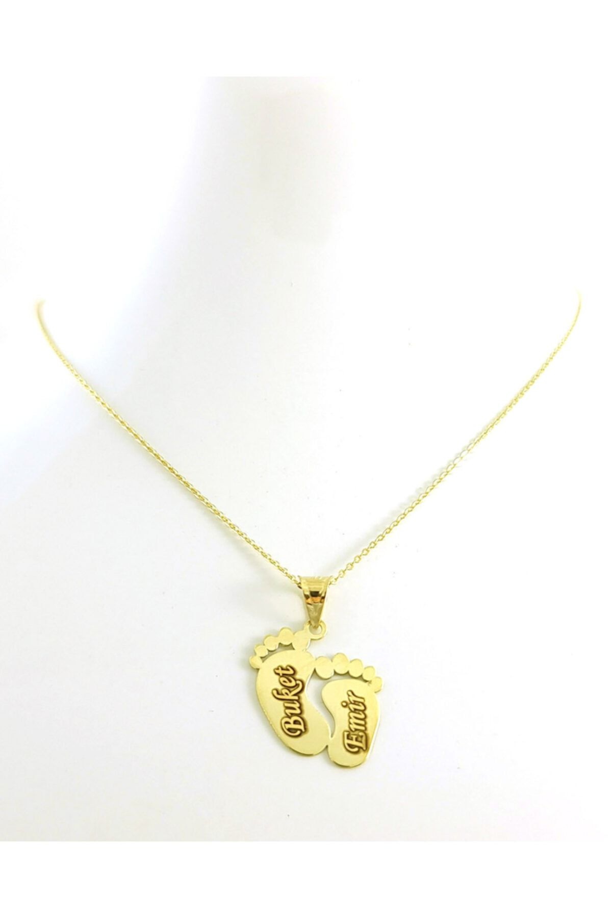 VeraDesignGold Bebek Ayak Izi Isimli Altın Kolye
