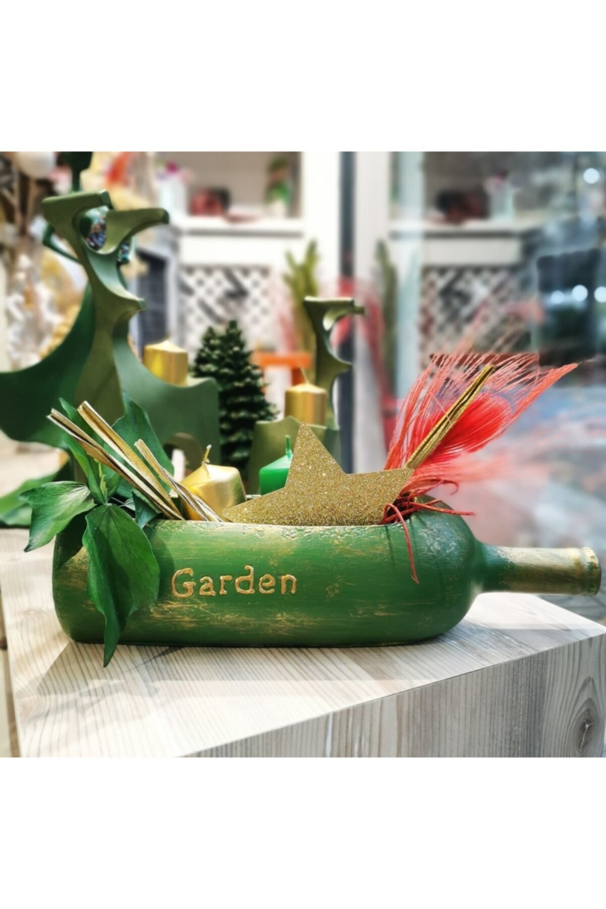 Uphillstore Dekoratif Yılbaşı Temalı Mumluk