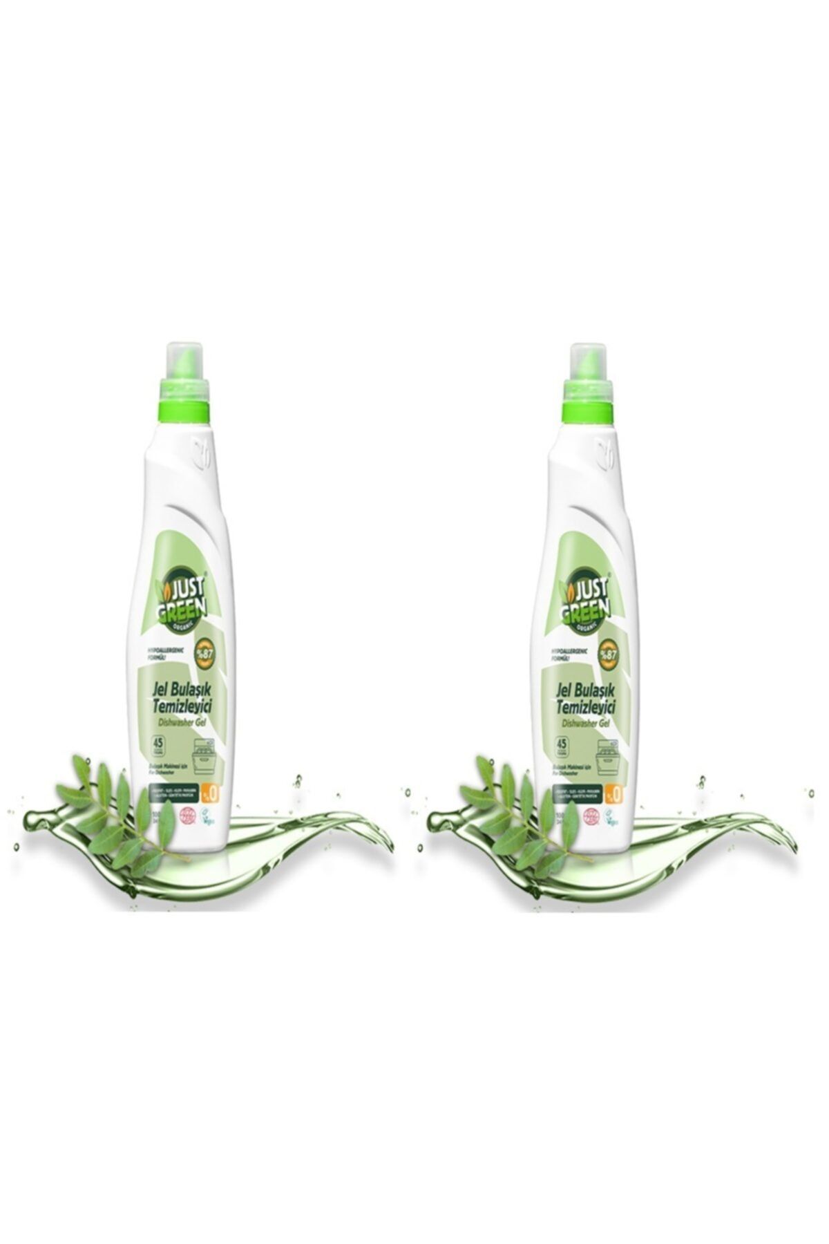 Just Green Organic Bulaşık Makinesi Jeli 45 Yıkama 1 Lt X 2 Adet