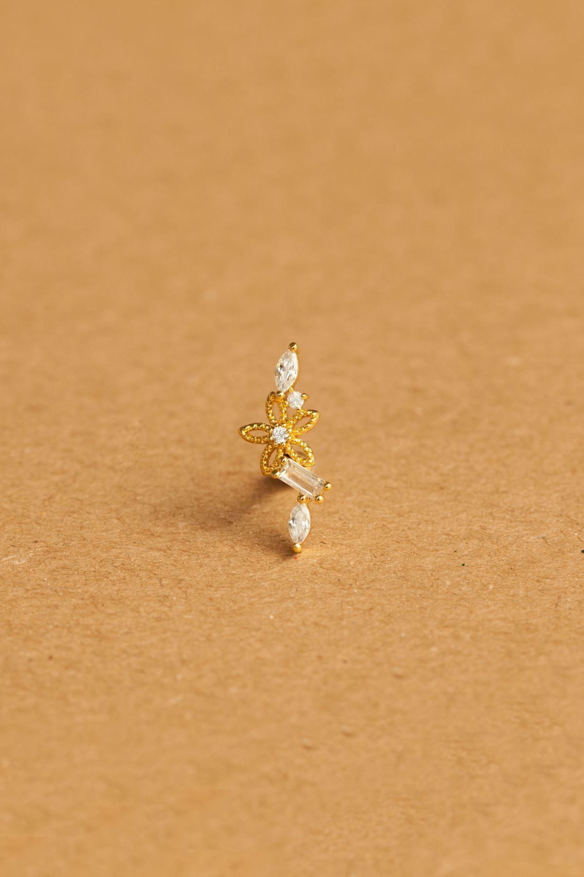 Sette Zirkon Taşlı Sarı Çelik Tragus