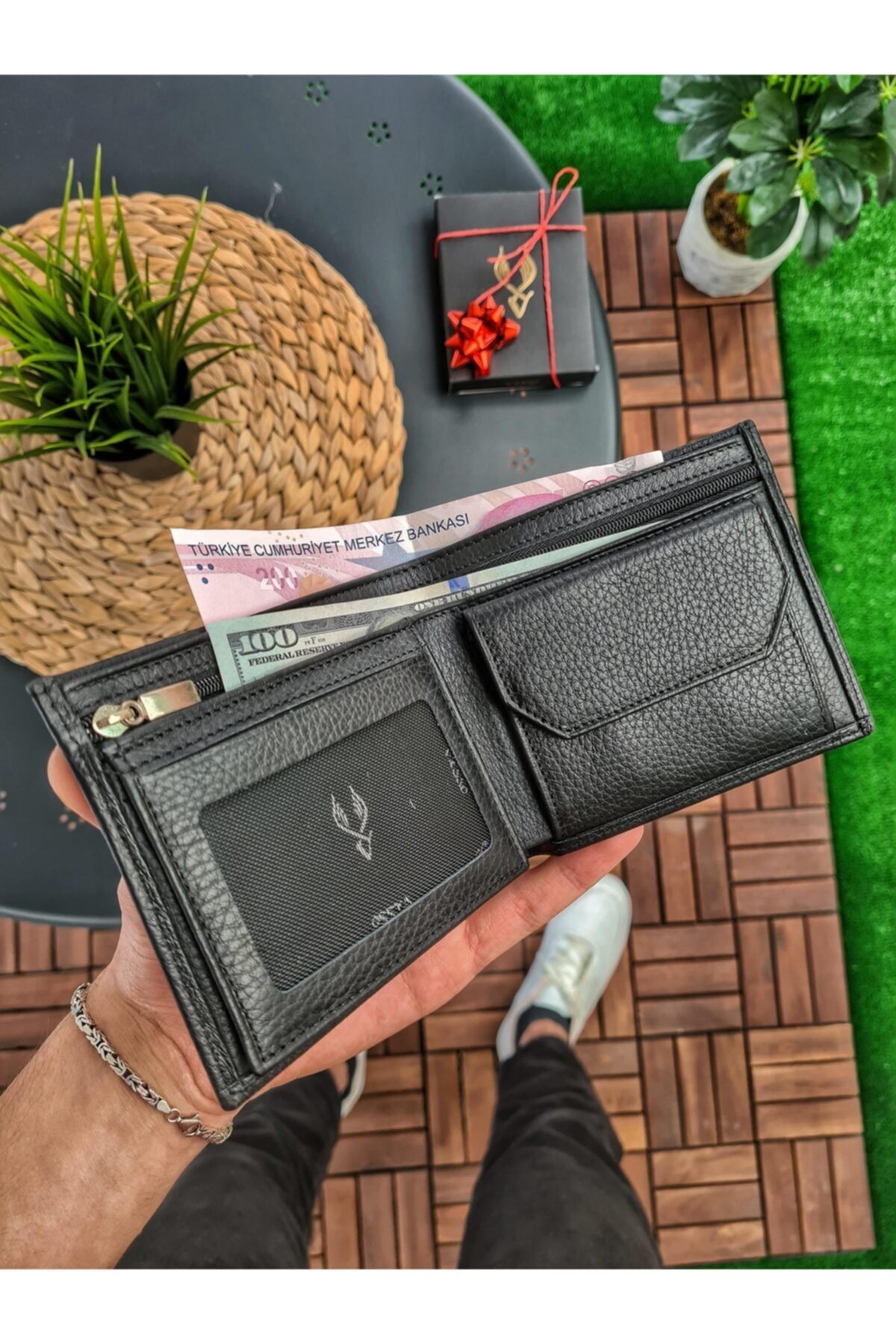 Visso leather Visso 241 Hakiki Deri Bay Bayan Cüzdan Kartlık Çanta Portföy