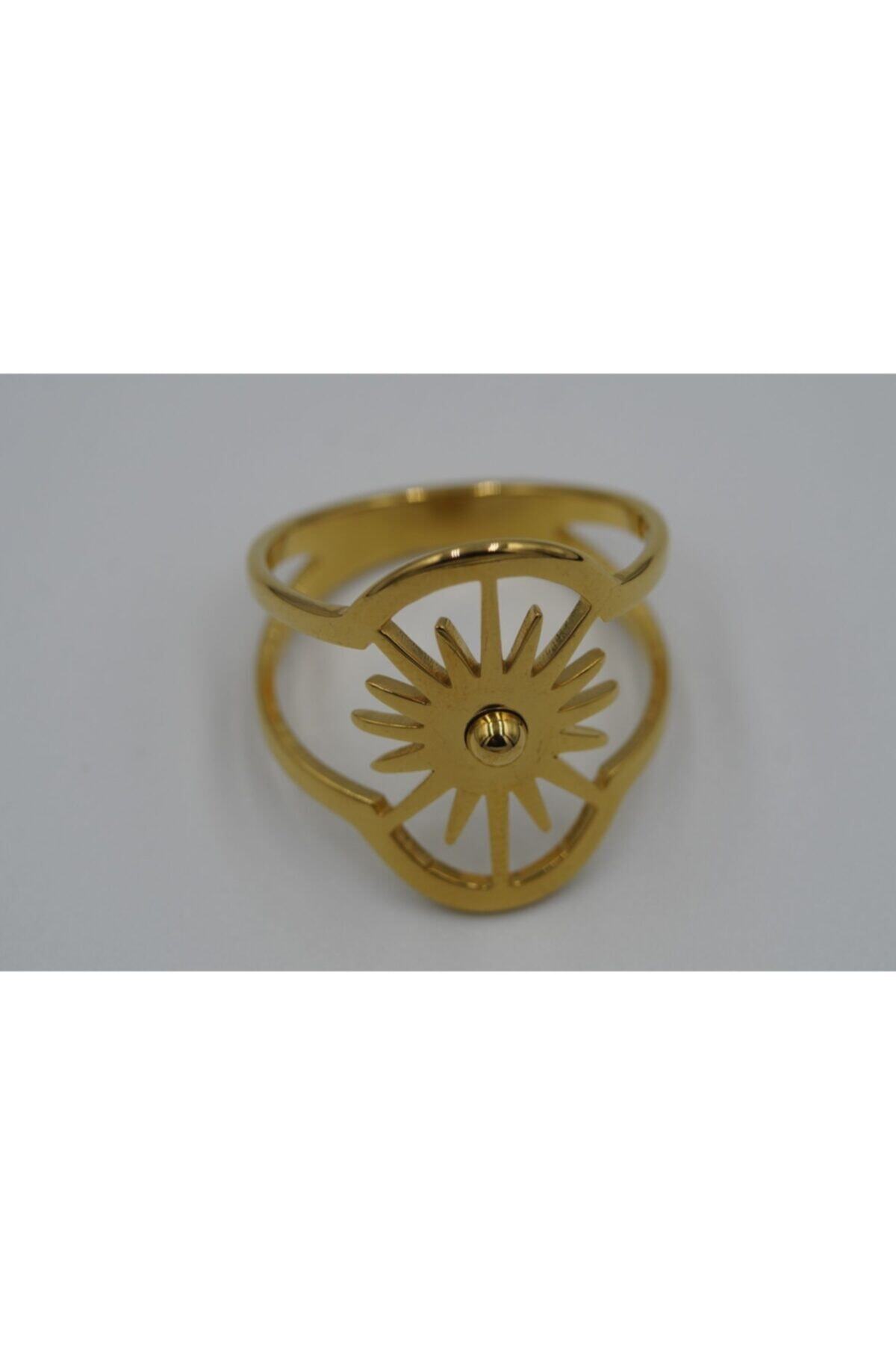 Ambeliza Accessory Çelik Çiçek Model Yüzük