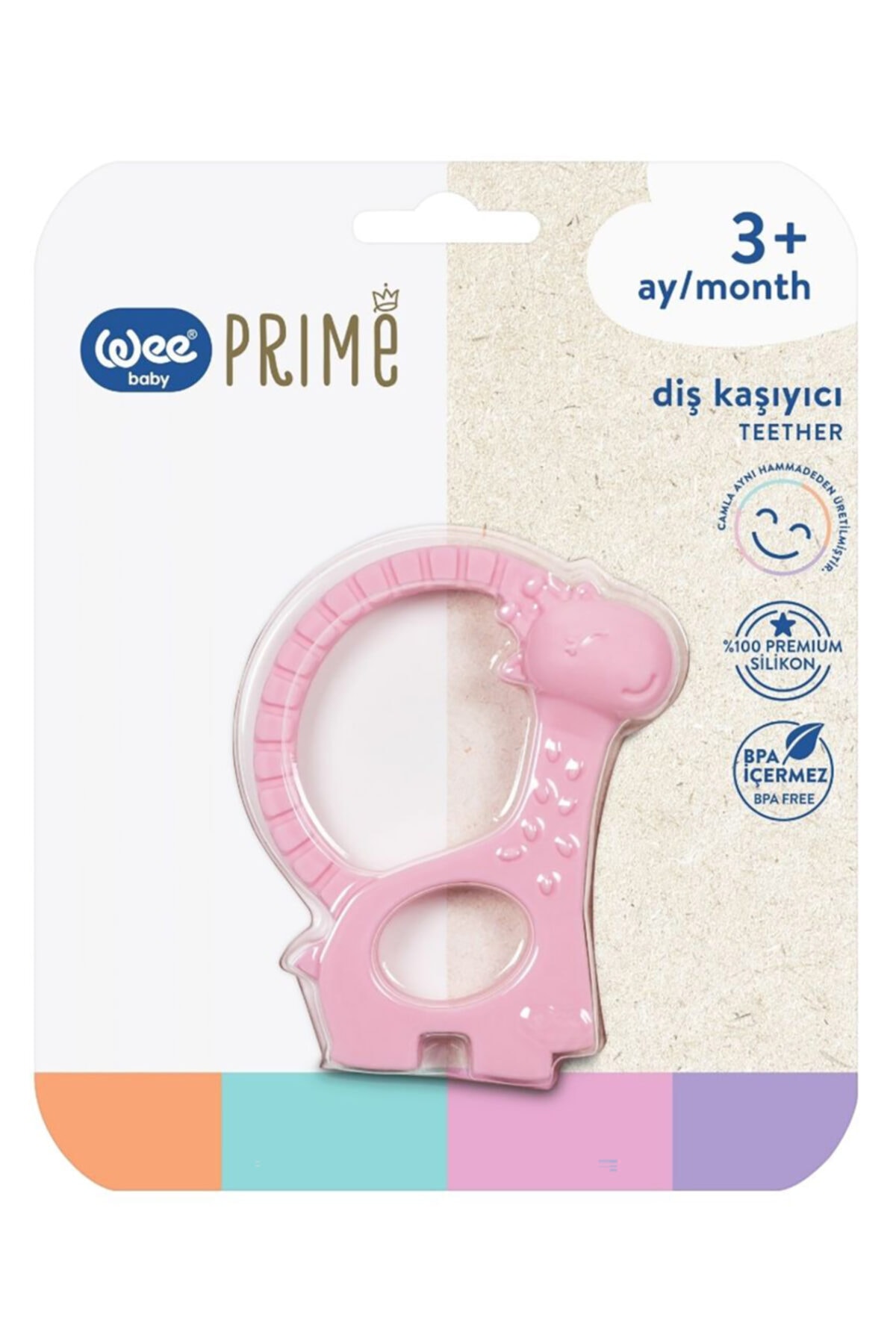 Wee Baby Prime Silikon Diş Kaşıyıcı Pembe