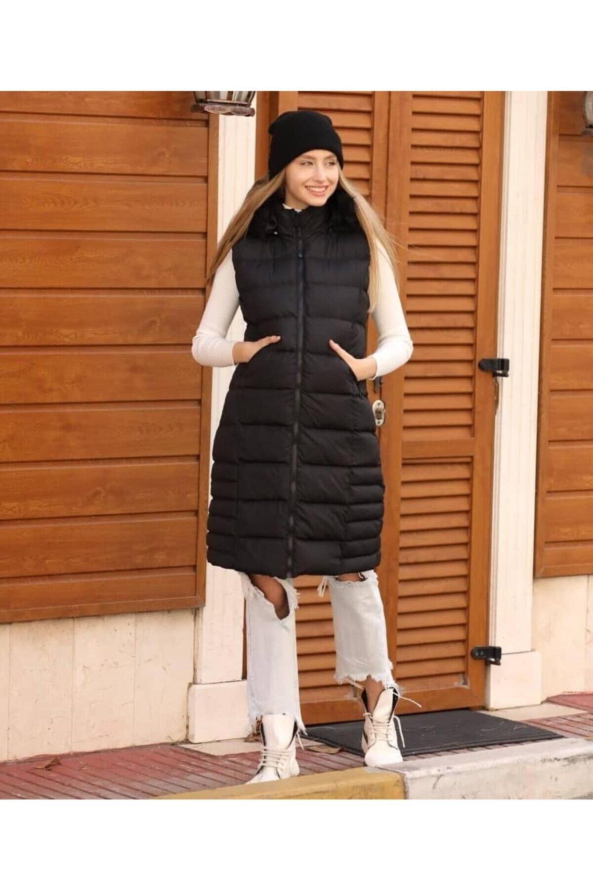 Butik Berra Siyah Yeni Sezon Kışlık Şişme Yelek