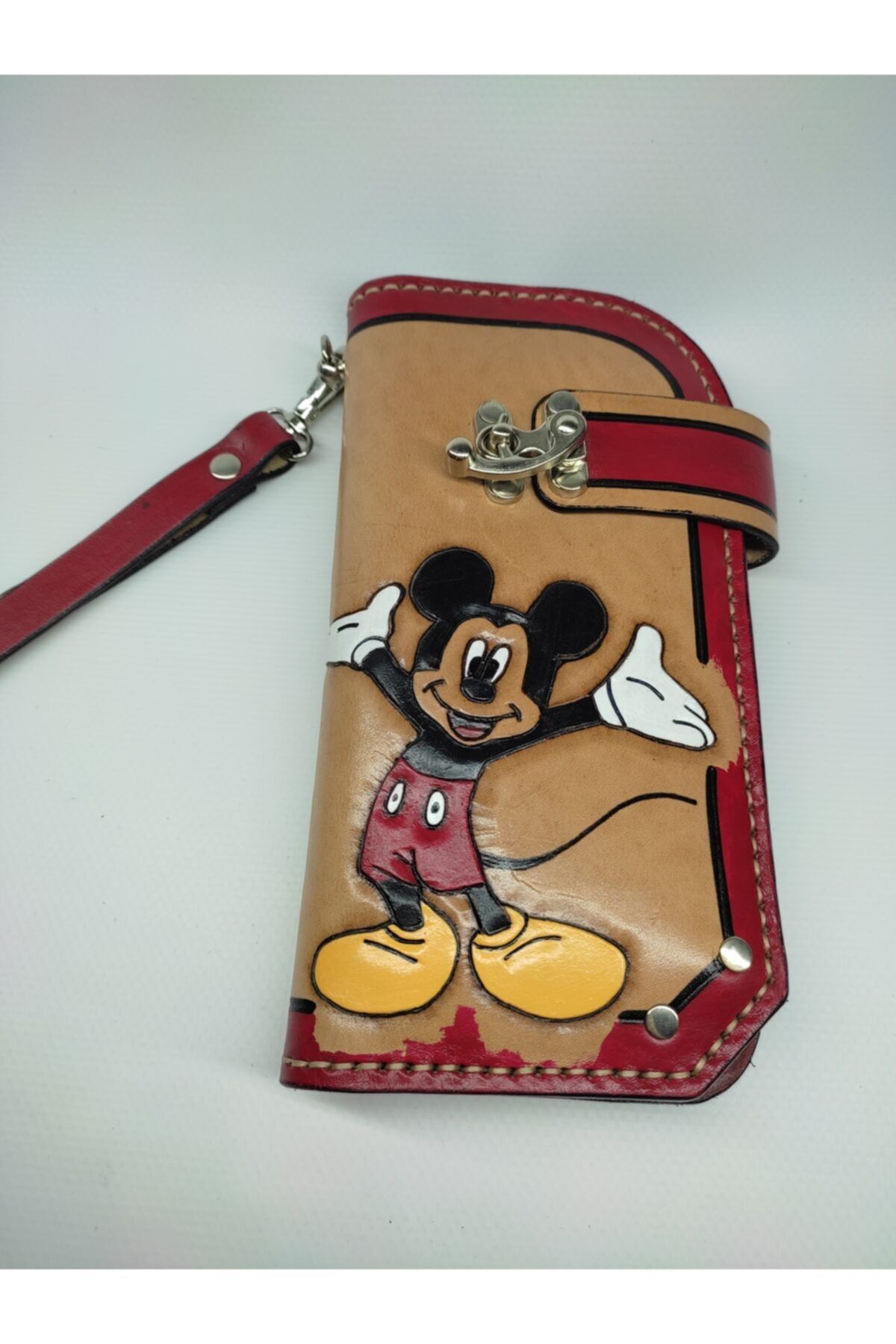 derimask Mickey Mouse Deri Uzun Cüzdan
