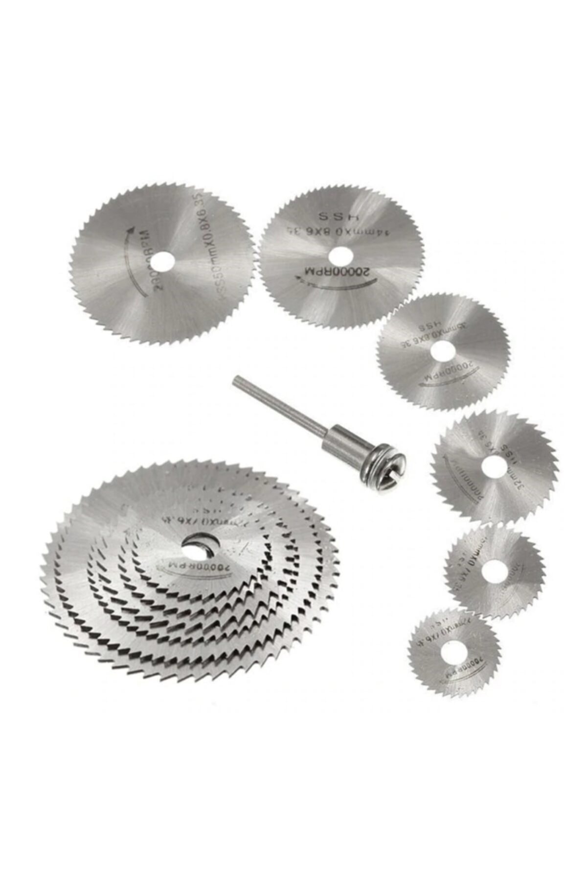 Mbois Metal 6 Parça Mini Matkap Ucu Ahşap Kesme Yuvarlak Çelik Bıçak Disk Testere Seti Kiti