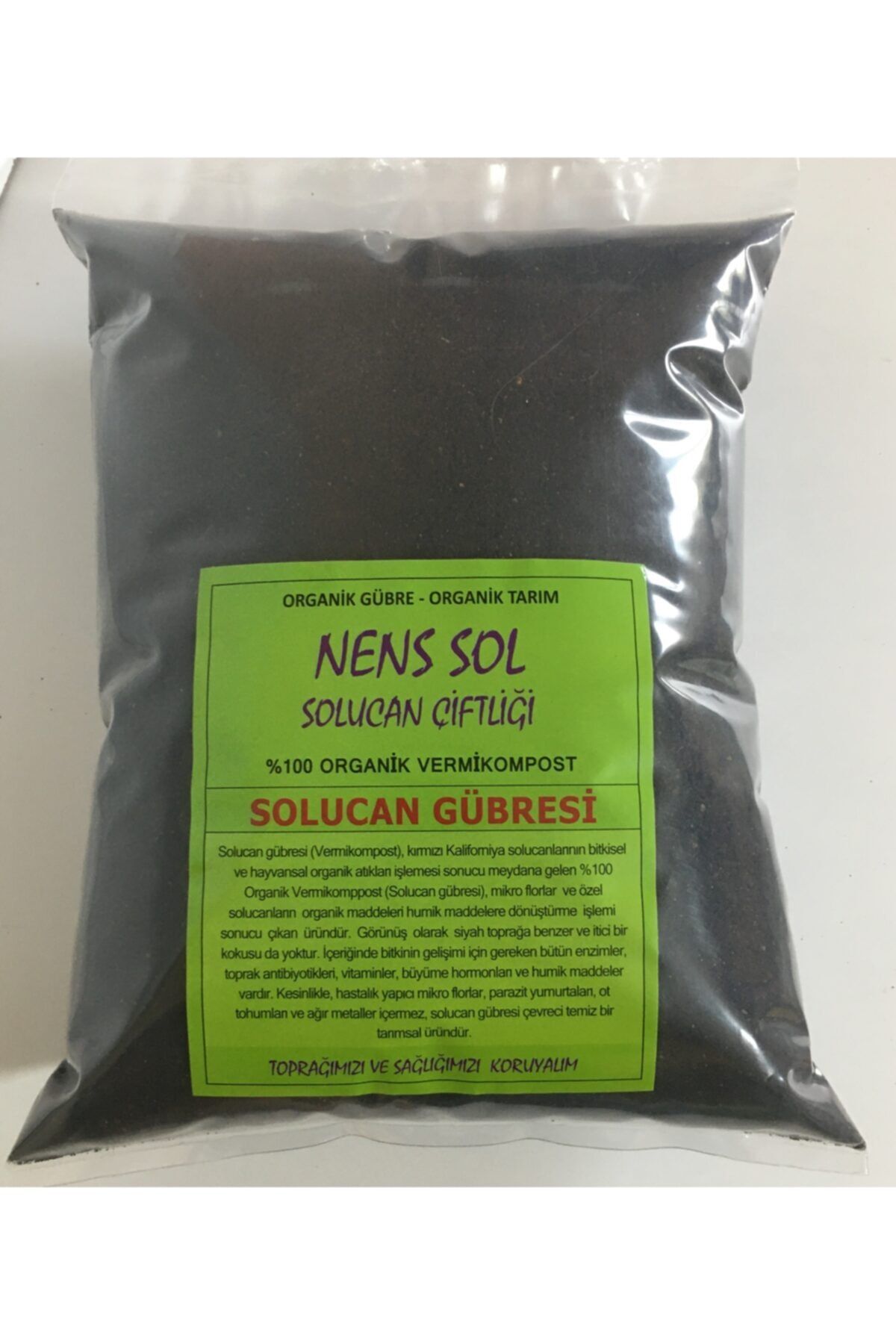 NENS SOL ORGANİK SOLUCAN GÜBRESİ 2,5kg Organik Gübre-bitki Besini-coşturan-çiçek-saksı-balkon-hobi-meyve-sebze-tarla-sera-bahç-toprak