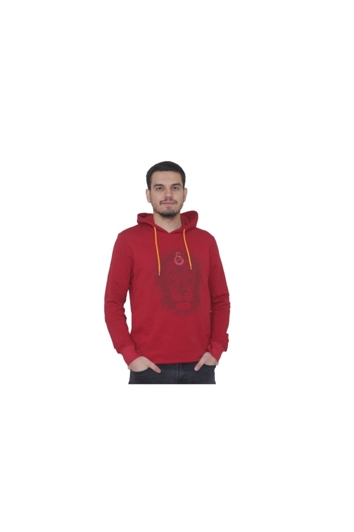 Galatasaray Lisanslı Aslan Armalı Kırmızı Sweatshirt