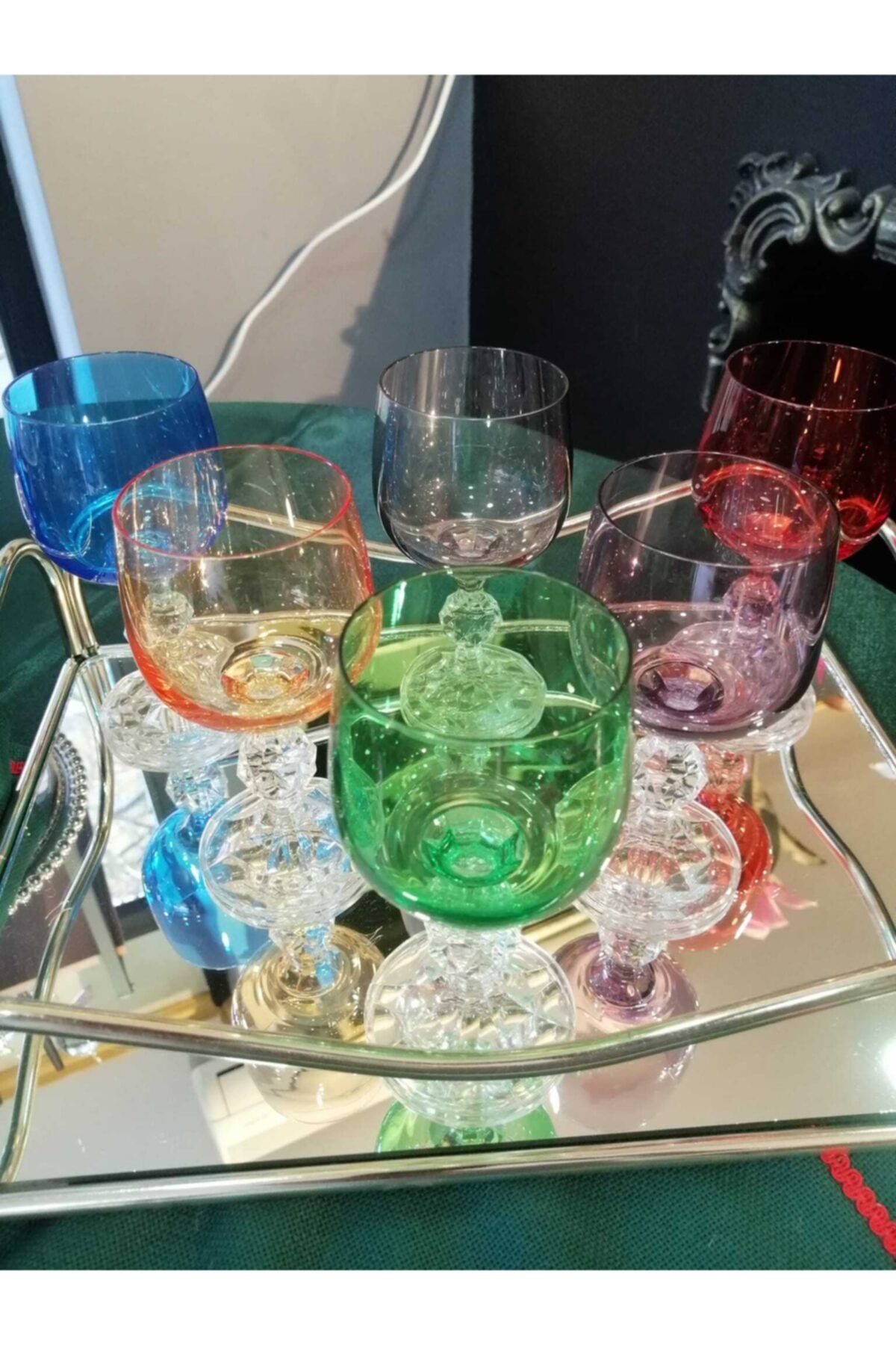 BOHEMİA CRYSTAL Bohemia Cyrstal Sterna 6 Renk Mix Kahve Yanı Bardağı