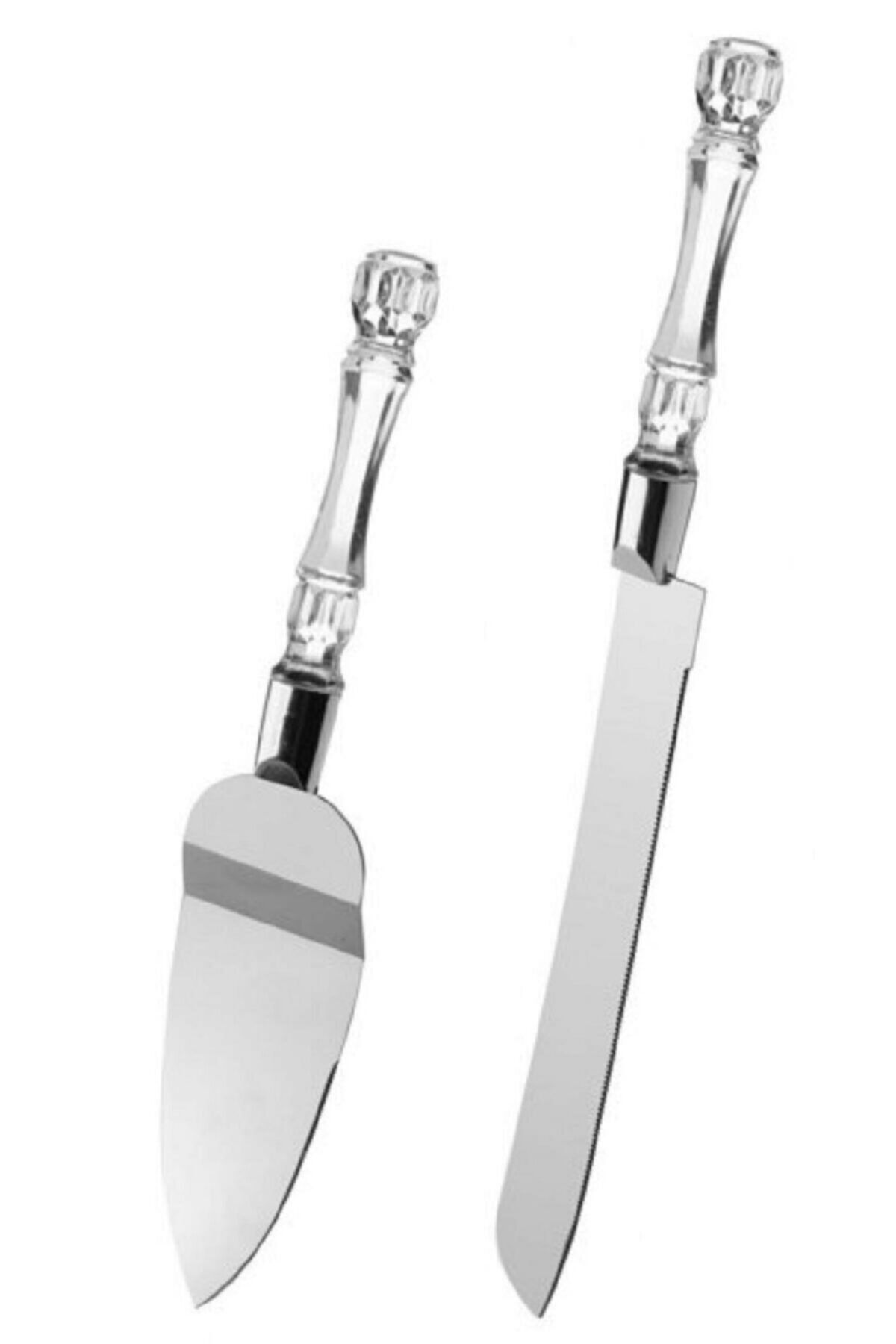 hediyelikcim Dekoratif Pasta Kek Servis Seti Spatula Pasta Bıçağı 2'li