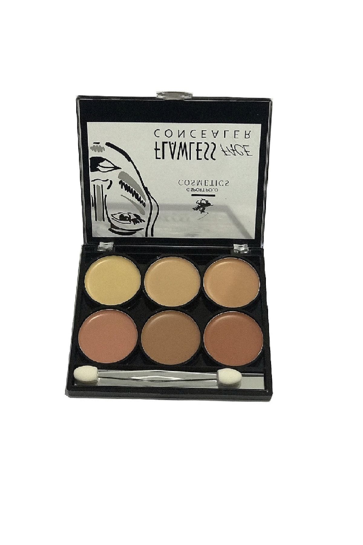 GSPORT POLO COSMETICS Avokado G-sport Polo Flawless 6'lı Kapatıcı Cosmetics Palet