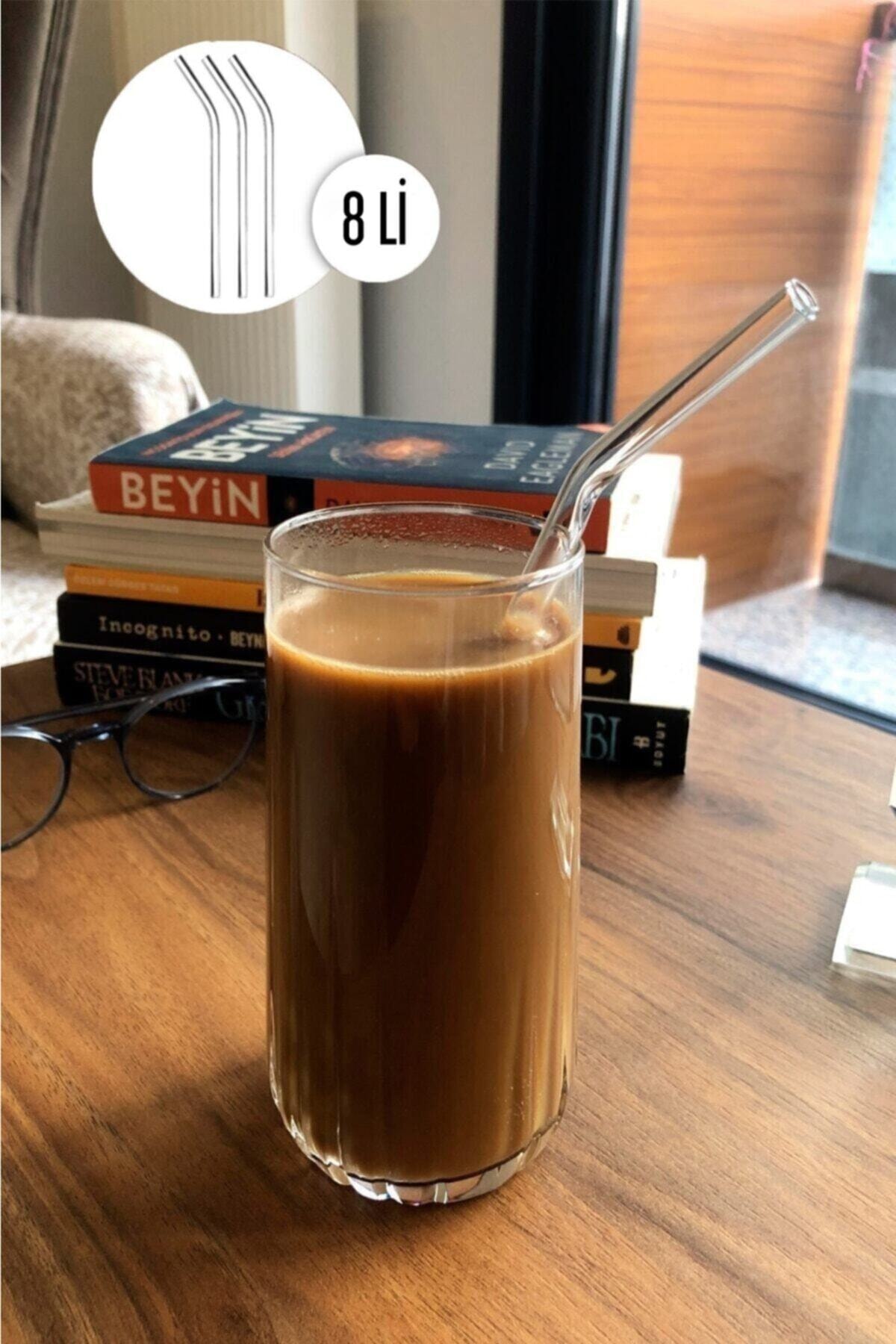 Hadibio Şeffaf  Eğimli Cam Pipet 8'li