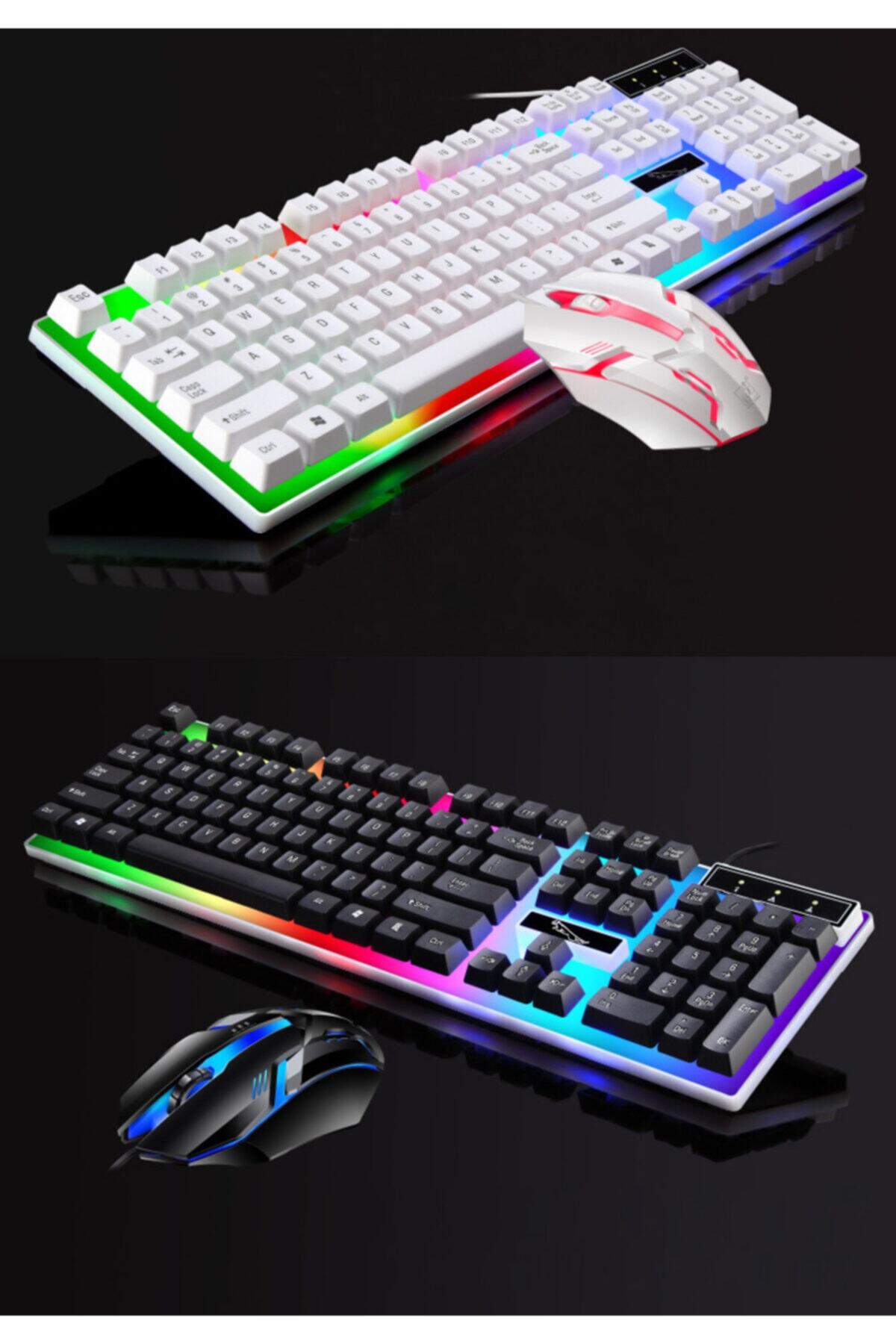 Ally G21b Usb Led Işıklı Oyuncu Klavye Ve Mouse Set