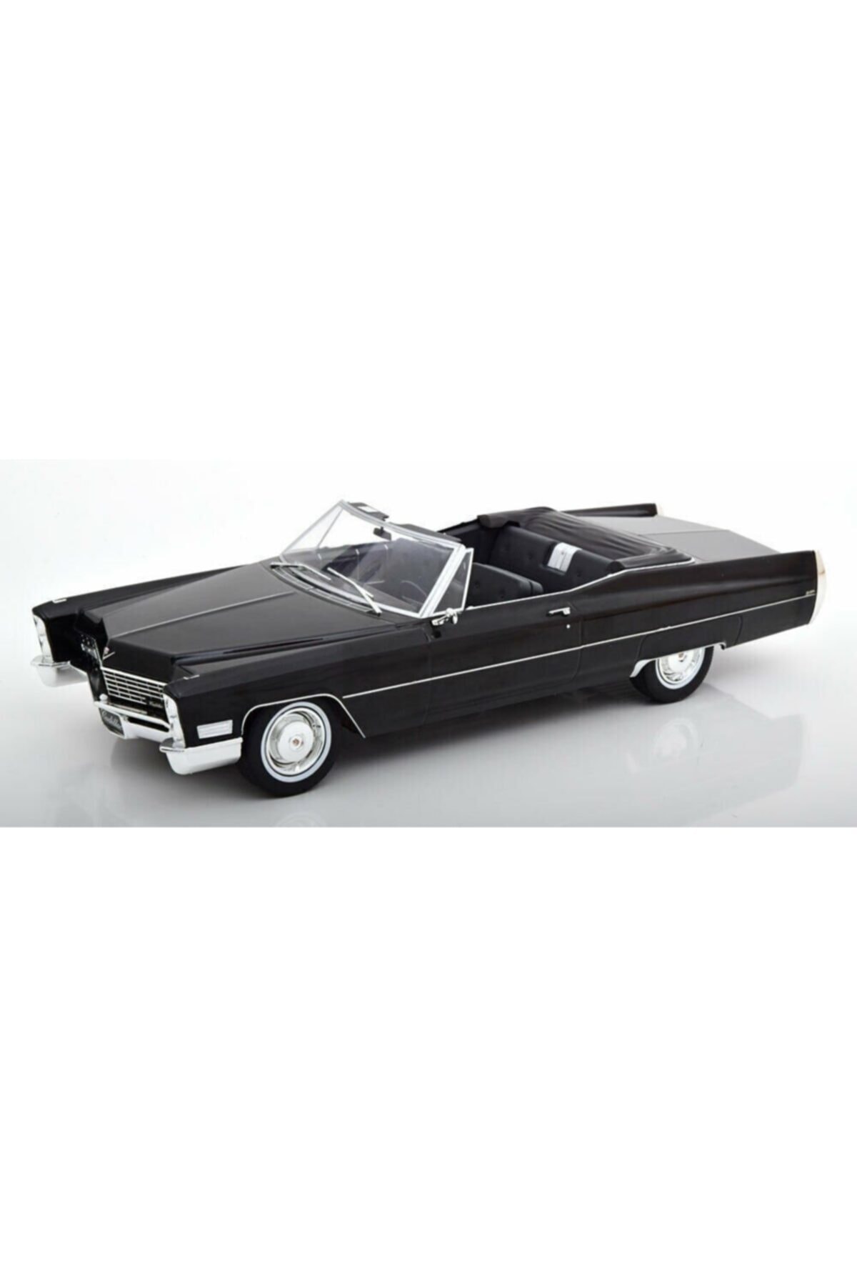 KK Scale Kkscale 180311 1/18 1968 Cadillac Devielle Convertible-siyah-sergilemeye Hazır Araba Modeli