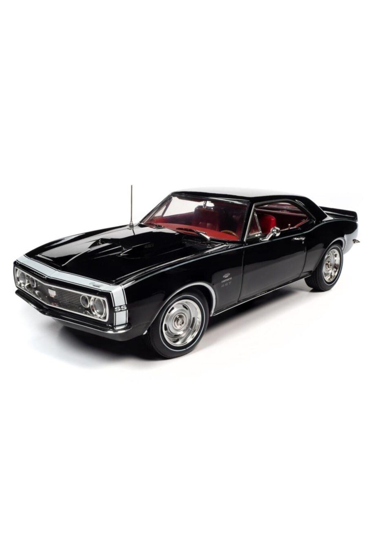 AutoWorld Amm1247 1/18 1967 Chevy Camaro Yenko Tuxedo Black, Sergilemeye Hazır Metal Araba Maketi