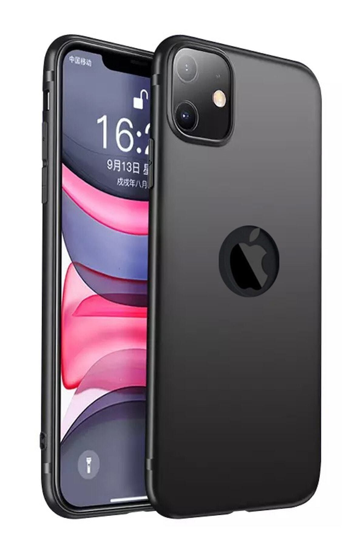 FYZCEP Apple Iphone 11 Ultra Ince Tıpalı Soket Korumalı Mat Siyah Slim Silikon Kılıf