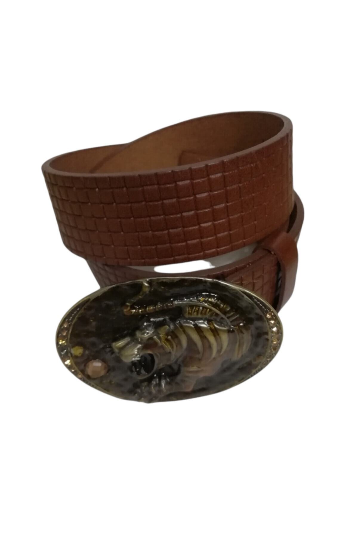 targay Kovboy Tokalı Erkek Spor Kot Kemeri Hakiki Deri 125 Cm