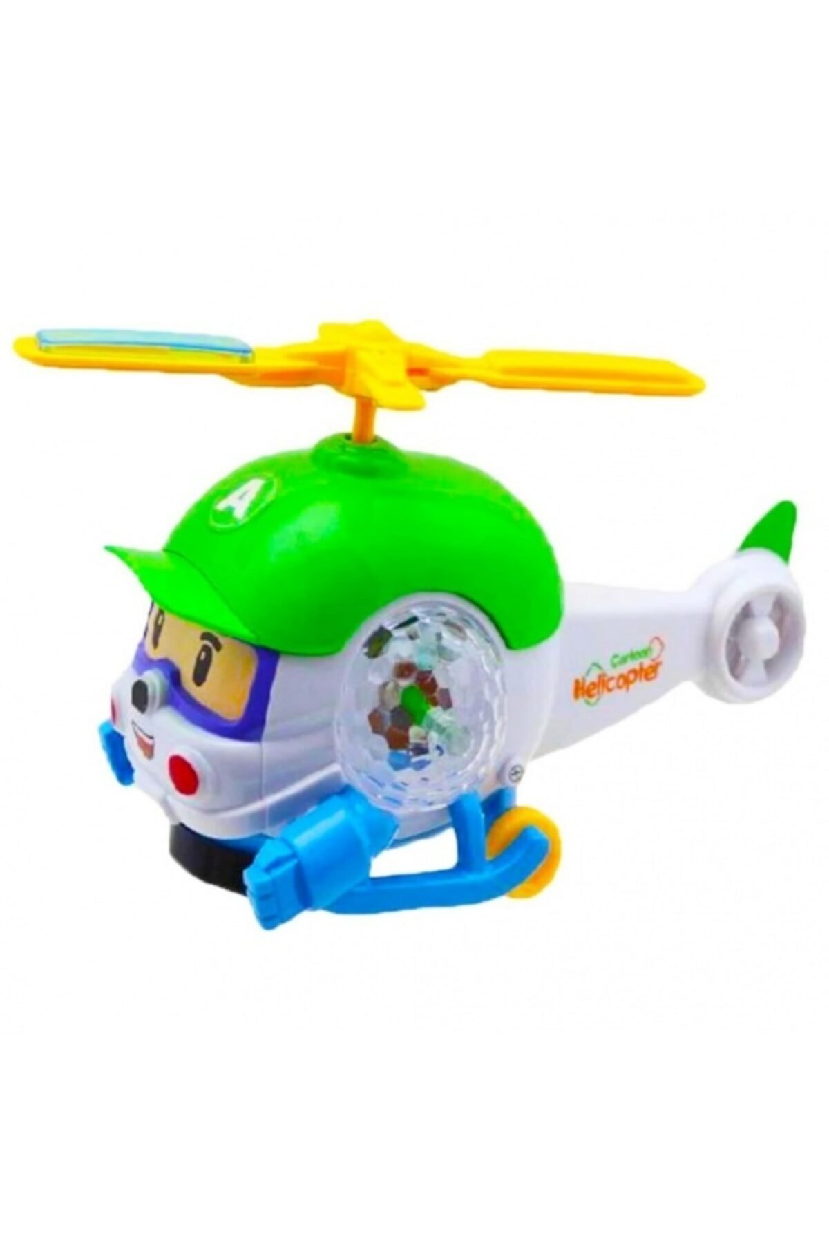 miraç toys Pilli Renkli Işıklı Müzikli Yerde Gezen Poli Helikopter