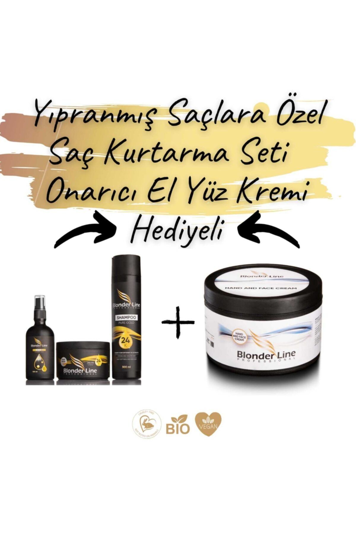 Blonder Line Aşırı Yıpranmış,kopan,yanmış,kimyasal Işlem Görmüş Saçlara Özel Kurtarma Seti