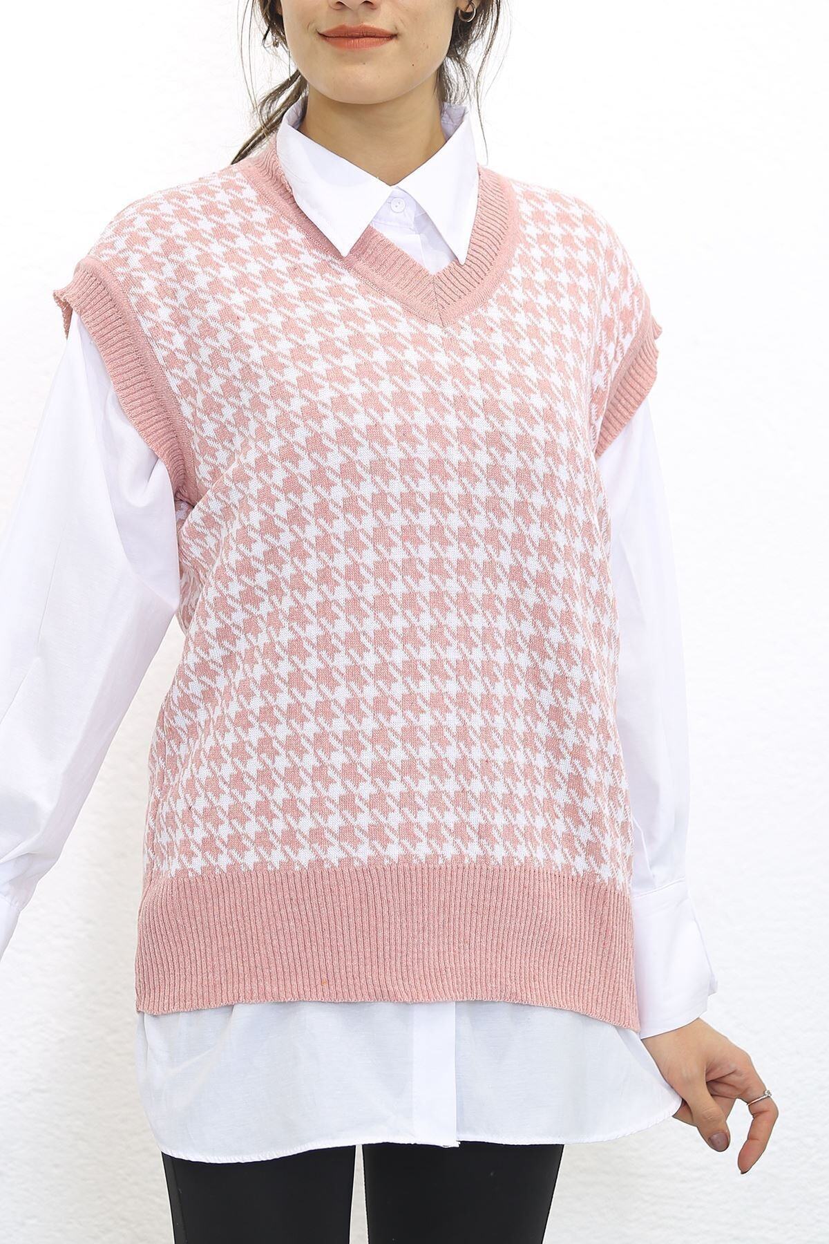 ziyalbutik Kazayağı Süveter Pudra - 8303.1319.