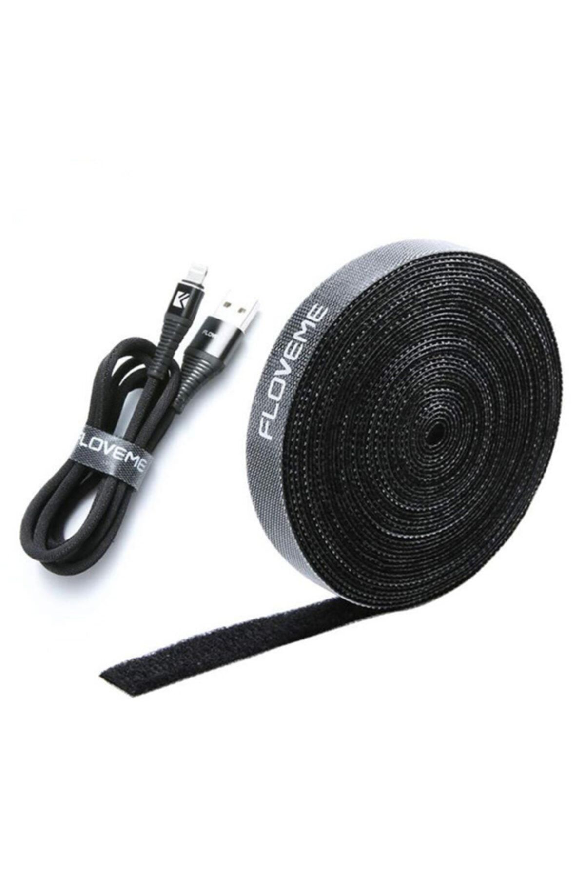 Ally Mobile Floveme 3 Metre Magıc Tape Kablo Sarıcı Ve Düzenleyıcı-siyah