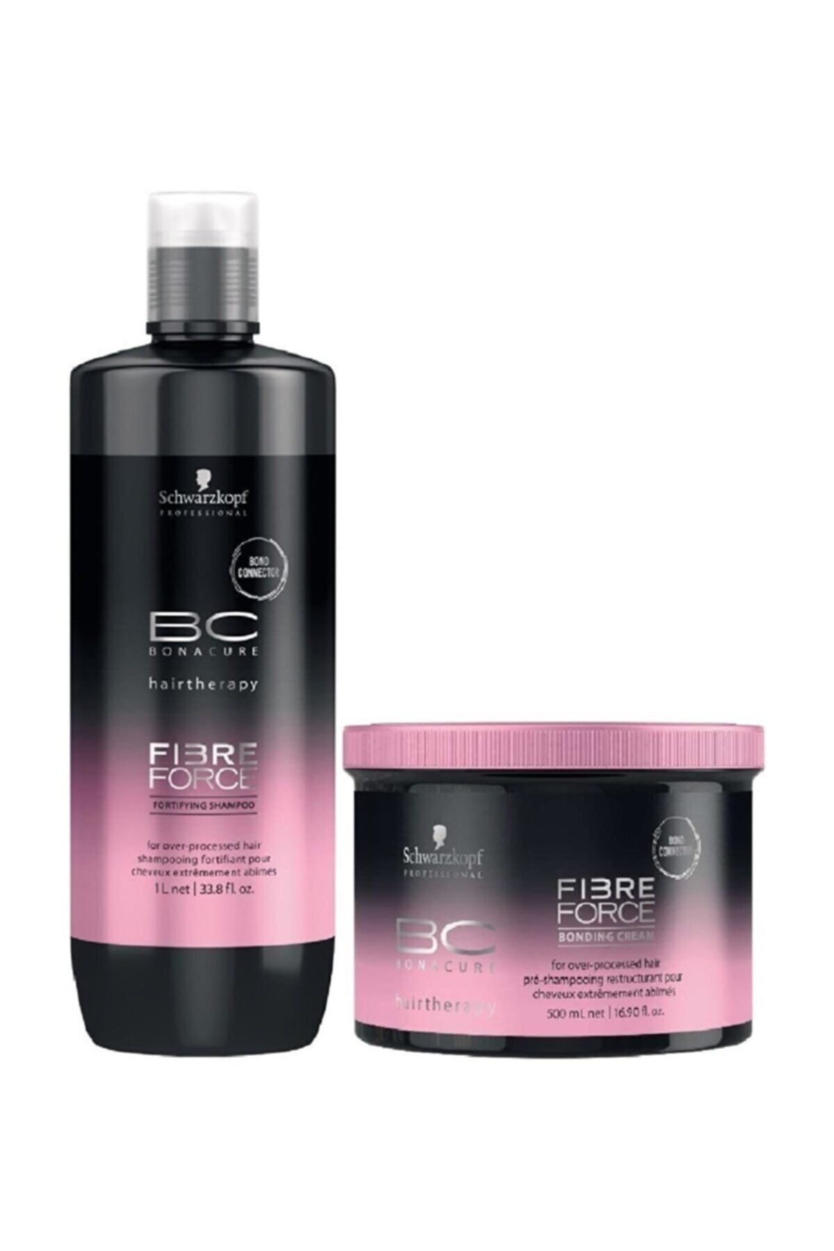 Schwarzkopf Bonacure Bc Fibre Force Keratin Şampuan 1000ml + Maske 500ml