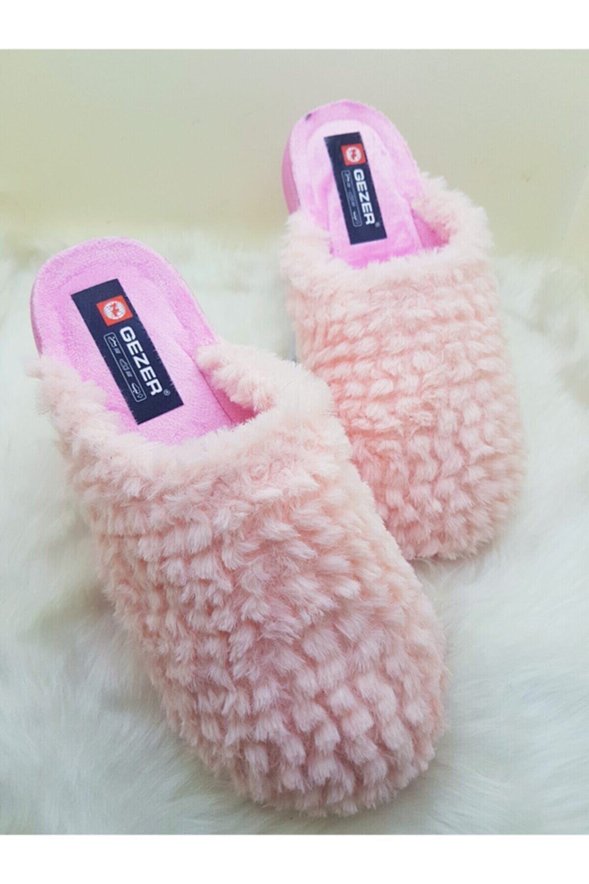 GEZER Kadın Toz Pembe Kışlık Ev Terlik