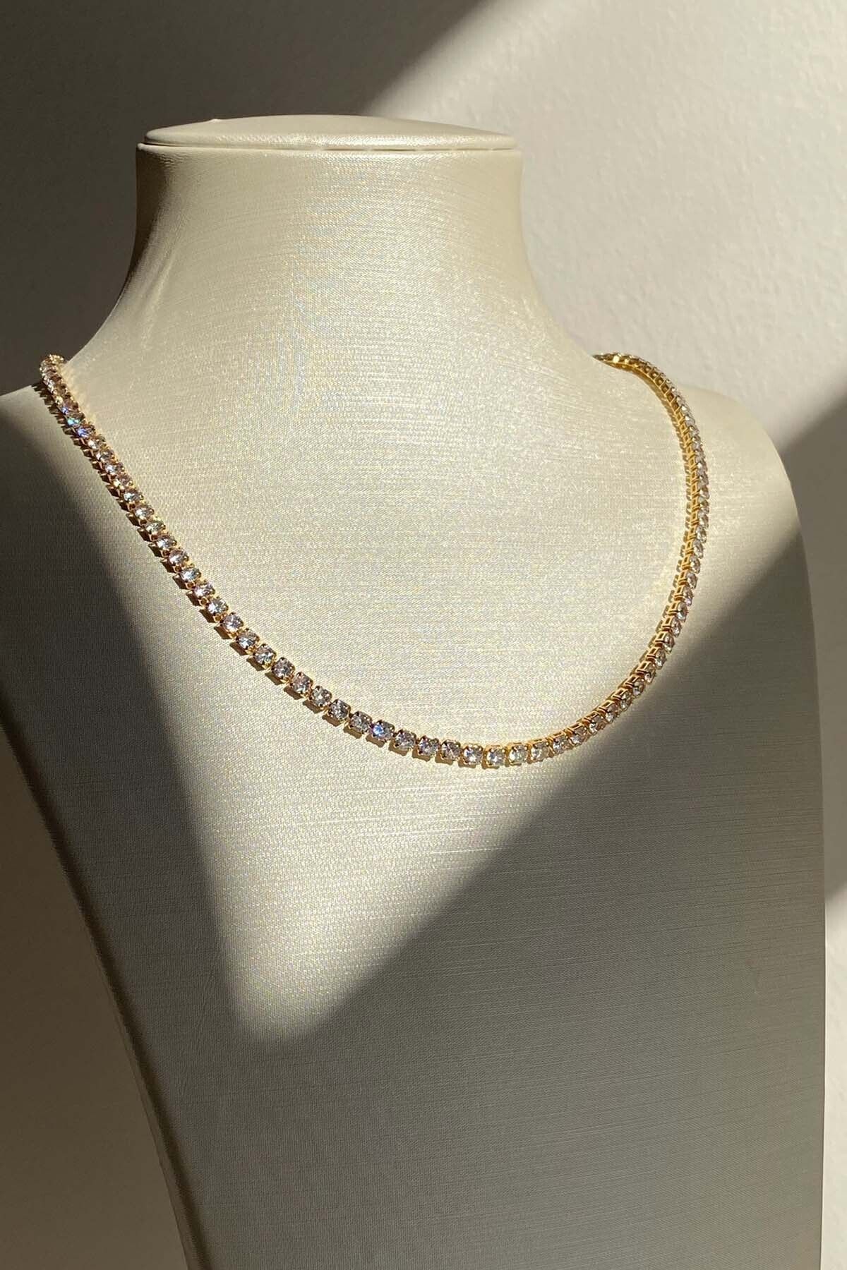 Amoreist Amore.ist Çelik Su Yolu Kolye Gold Kolye