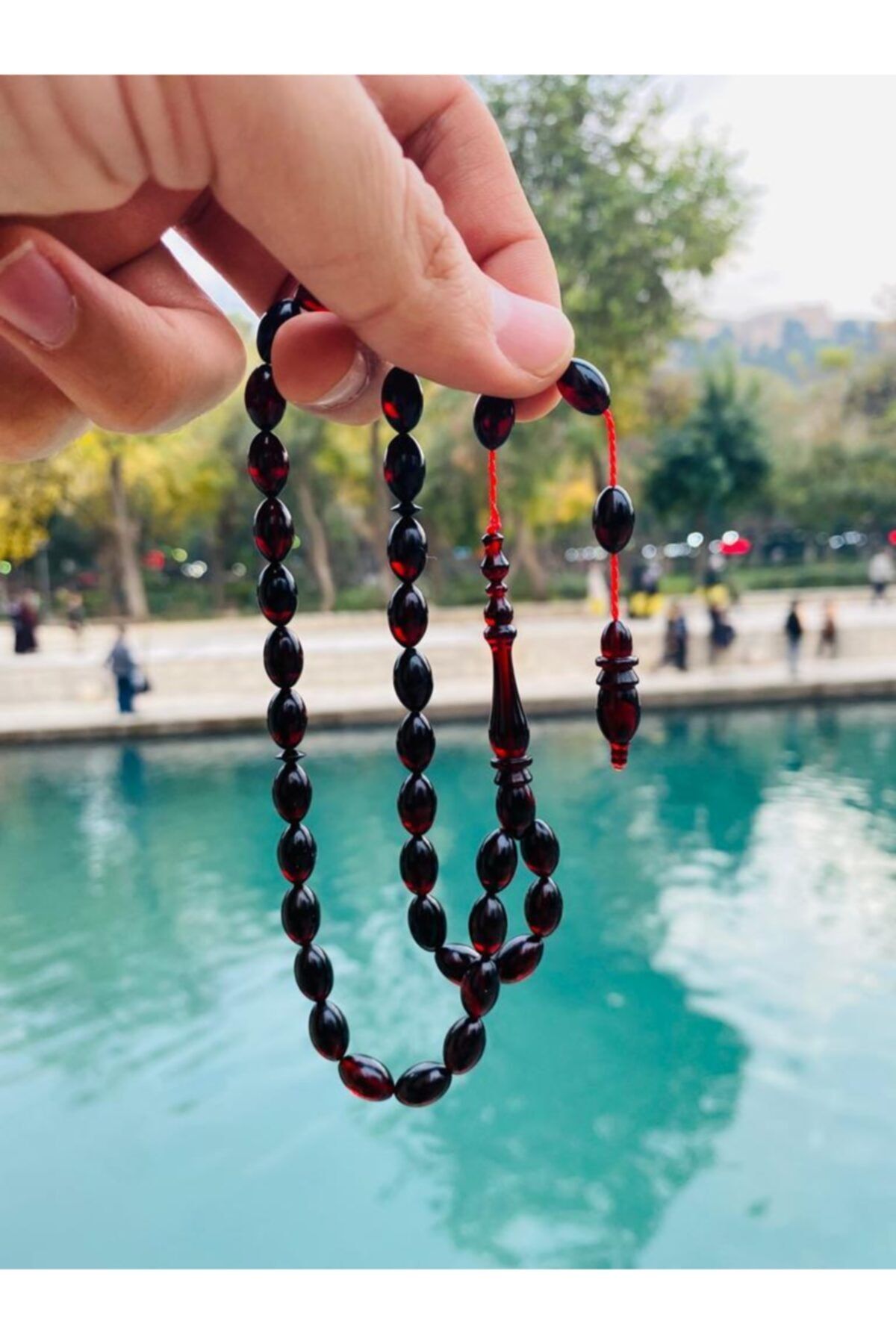 BOJI Orijinal Usta İmzalı Sıkma Kehribar Tesbih