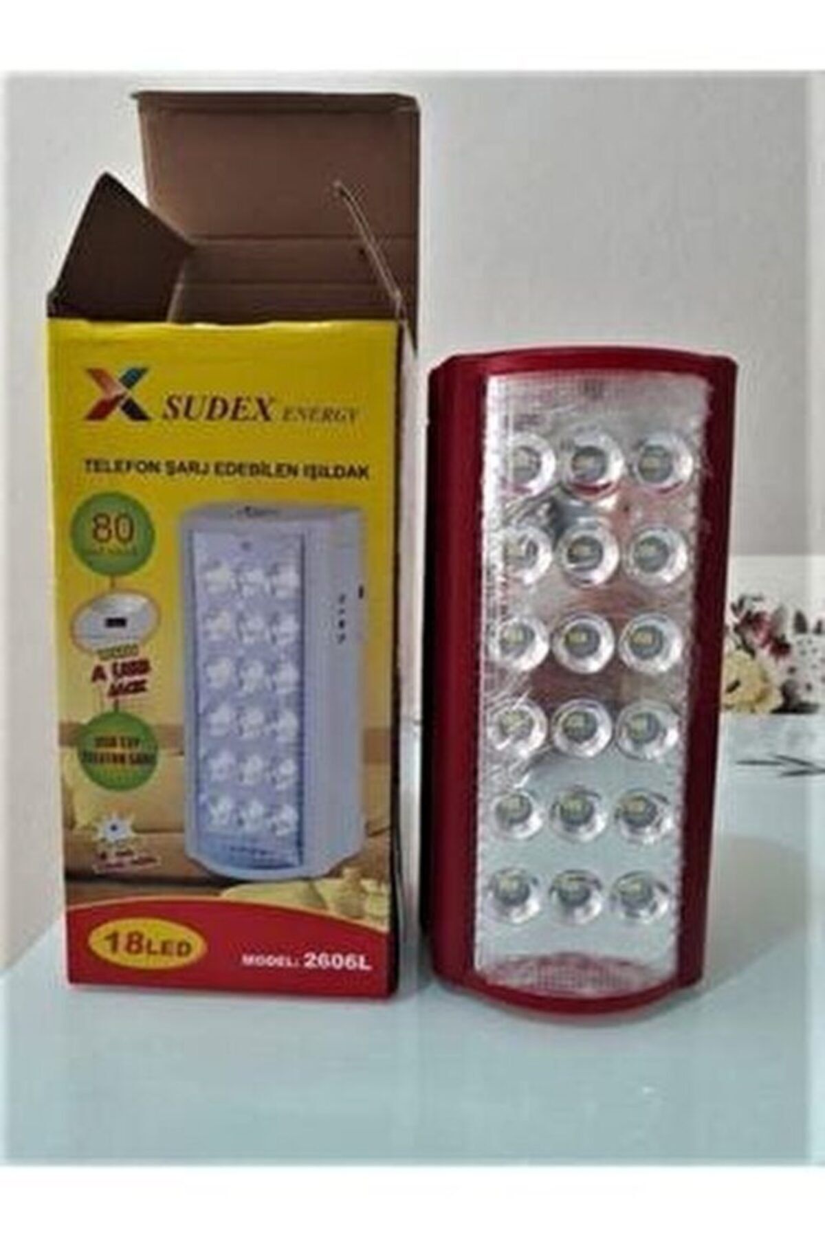 SUDEX DEFTER Telefon Şarj Edebilen Işıldak