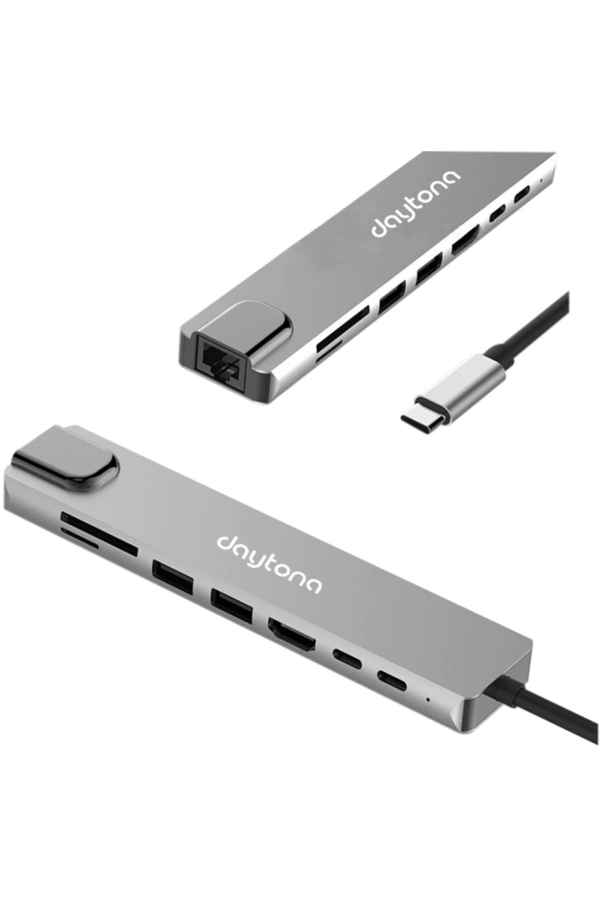 Daytona Cf10 8 In 1 Type-c™ To 4k Hdmı 1080p 2*type-c 2*usb 3.0 Gigabit Ethernet Lan 2*sd Adaptör
