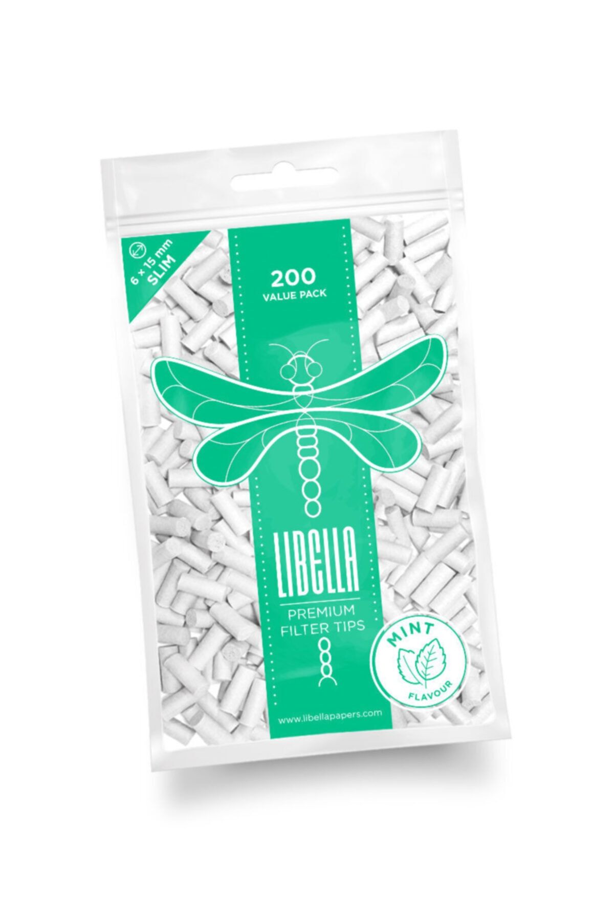 libella Mentol 6mm Sigara Filtre Sünger Pamuk 200 Adet